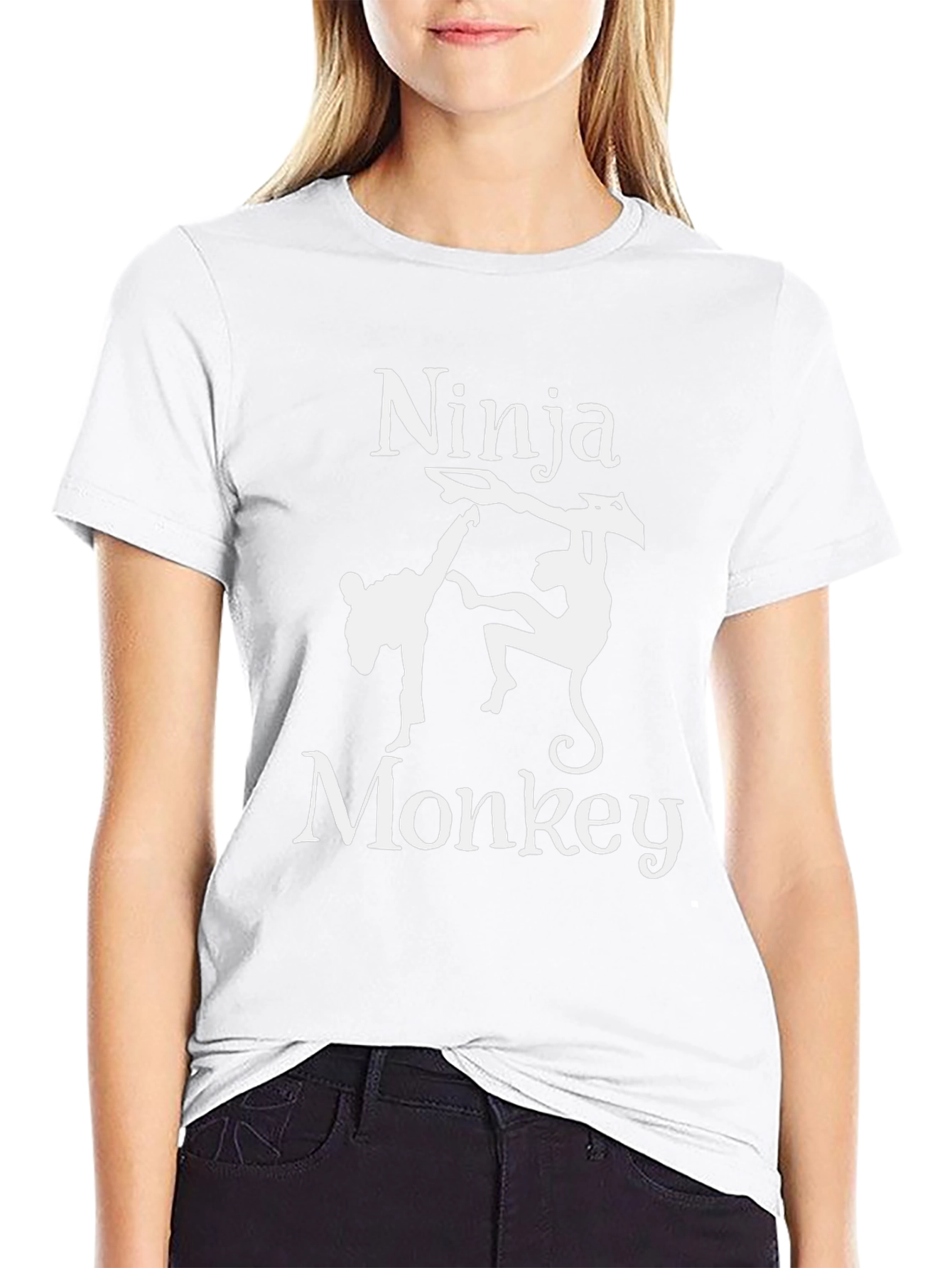 Ninja Monkey T-Shirt - Black Graphic Tee