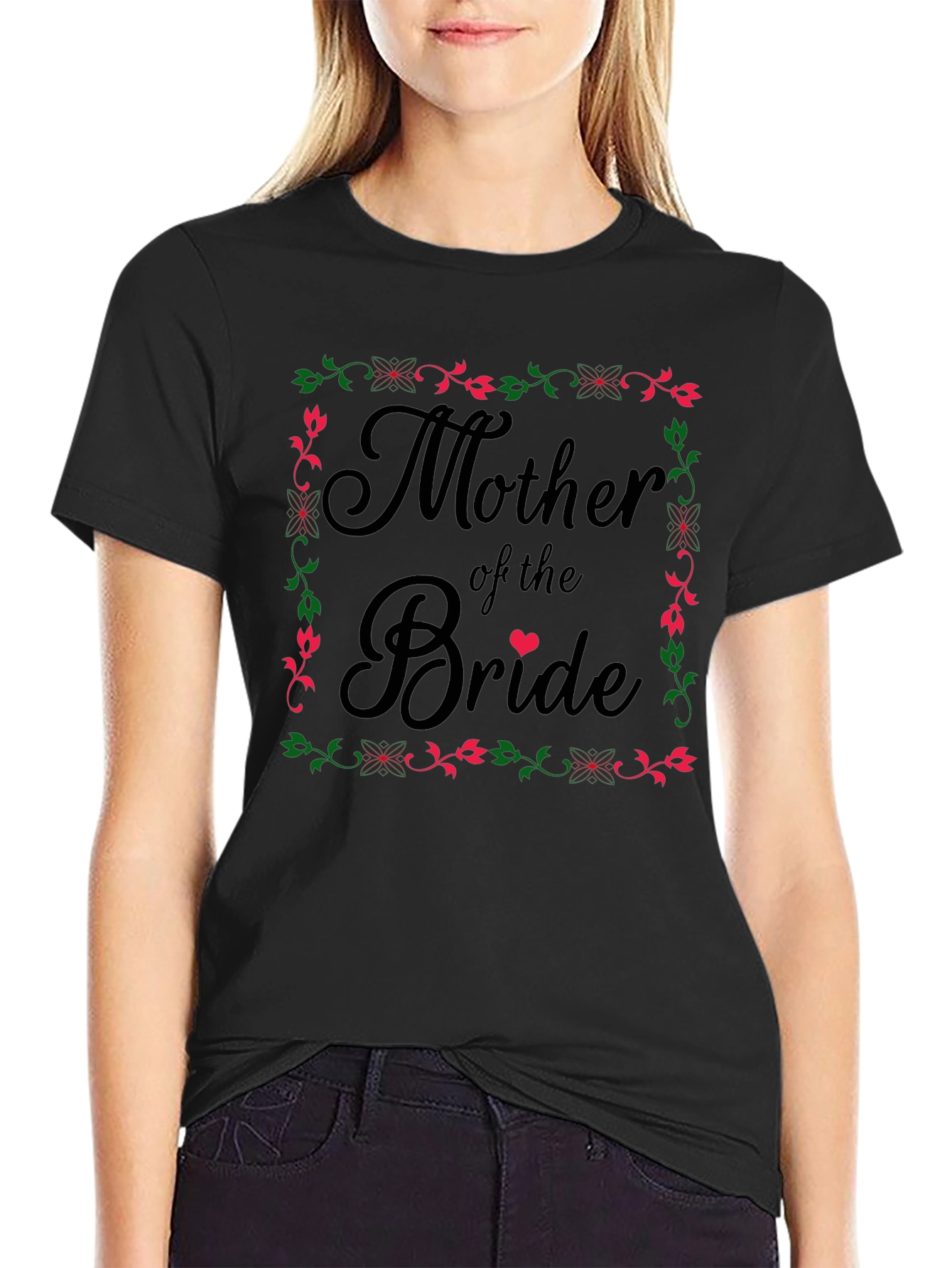 Mother of the Bride T-Shirt - Floral Frame