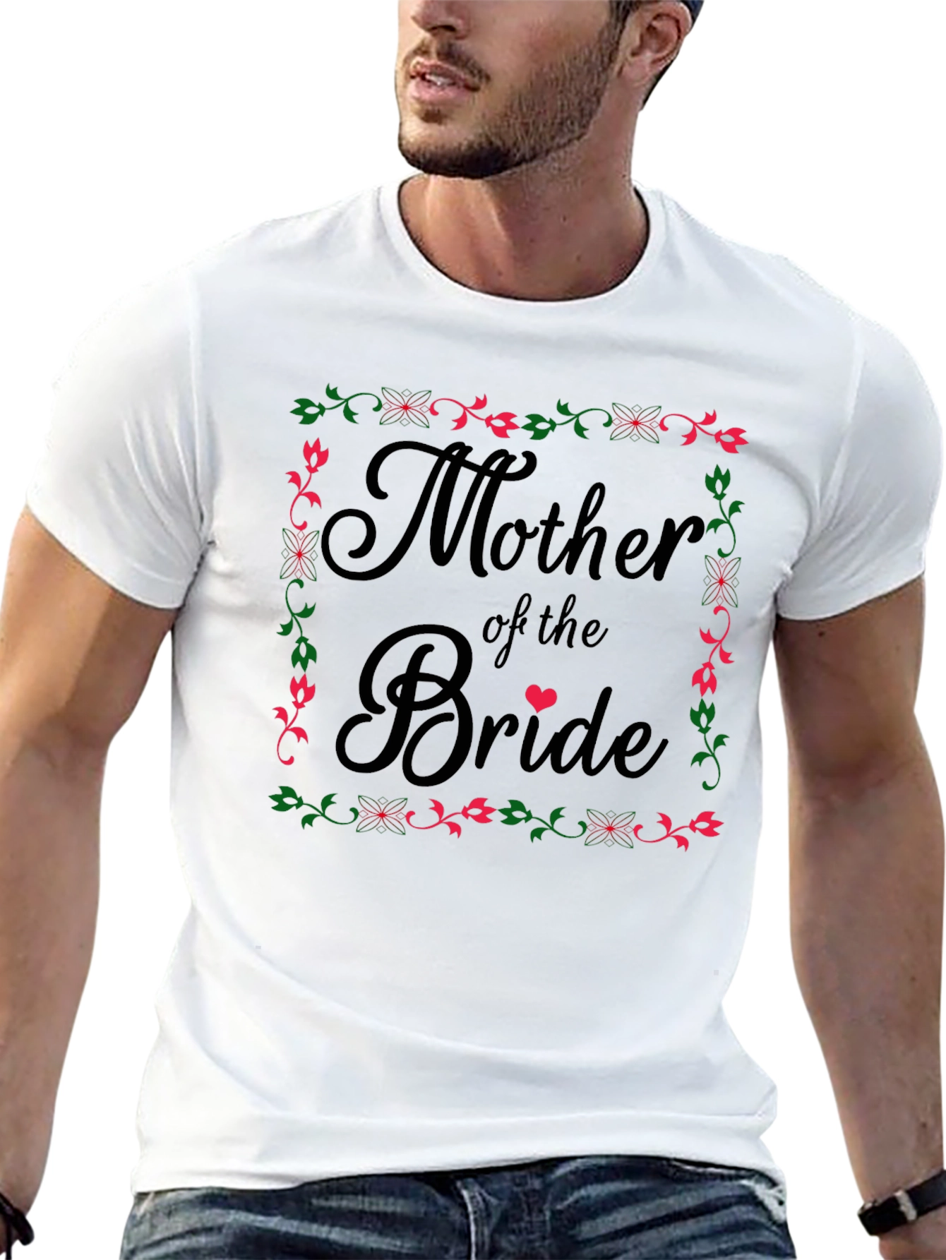 Mother of the Bride T-Shirt - Floral Frame