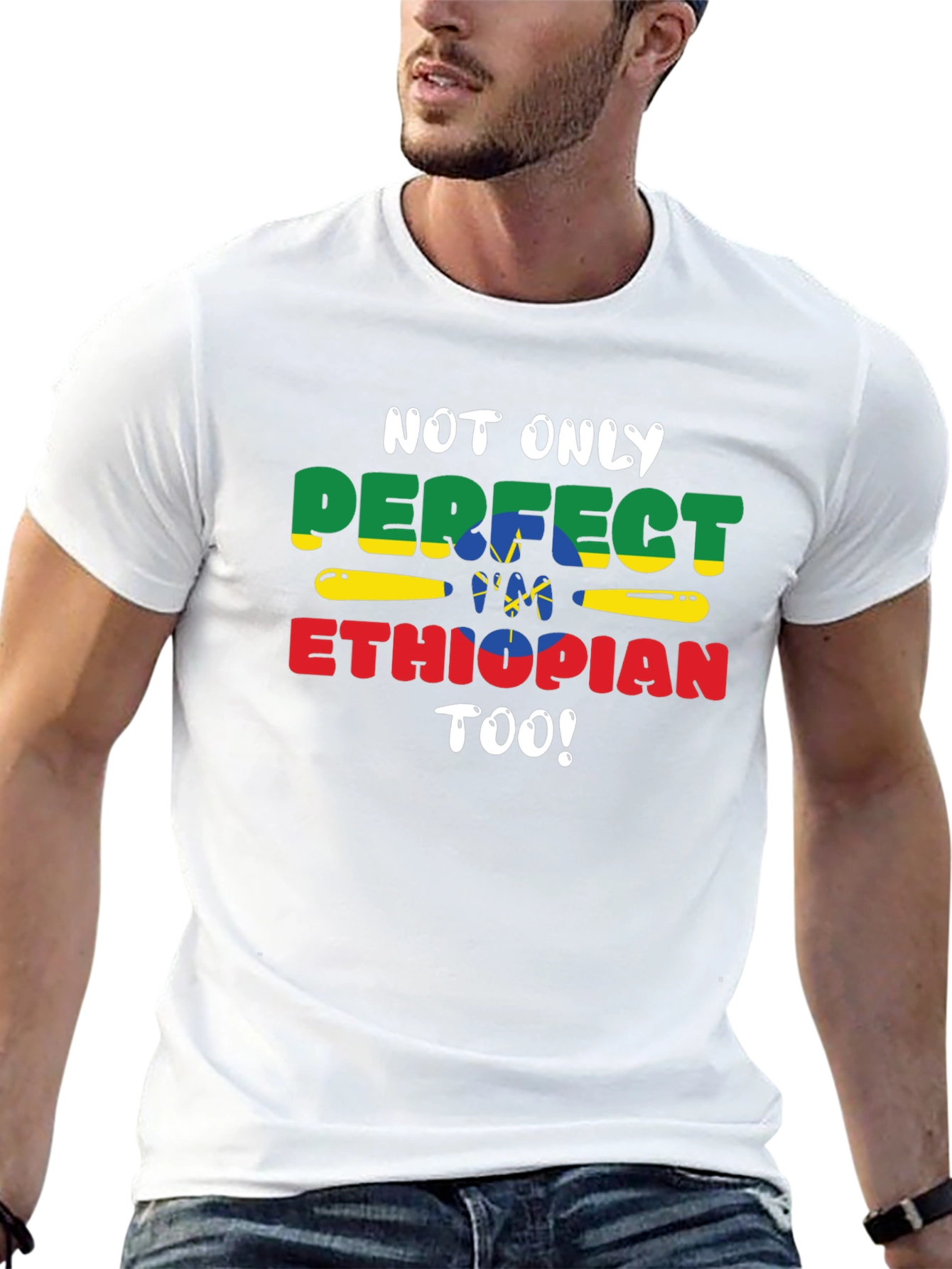 Perfect Ethiopian Tee - Black Short Sleeve Shirt
