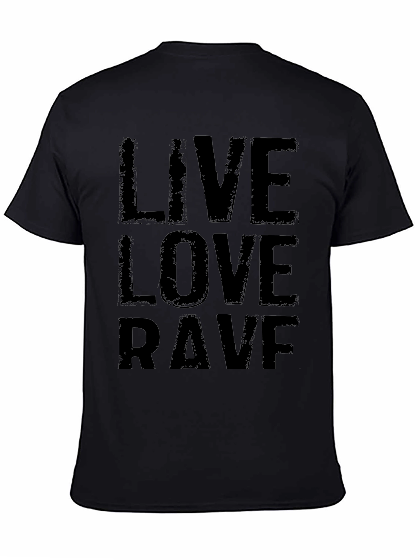 Live Love Rave Black Graphic T-Shirt