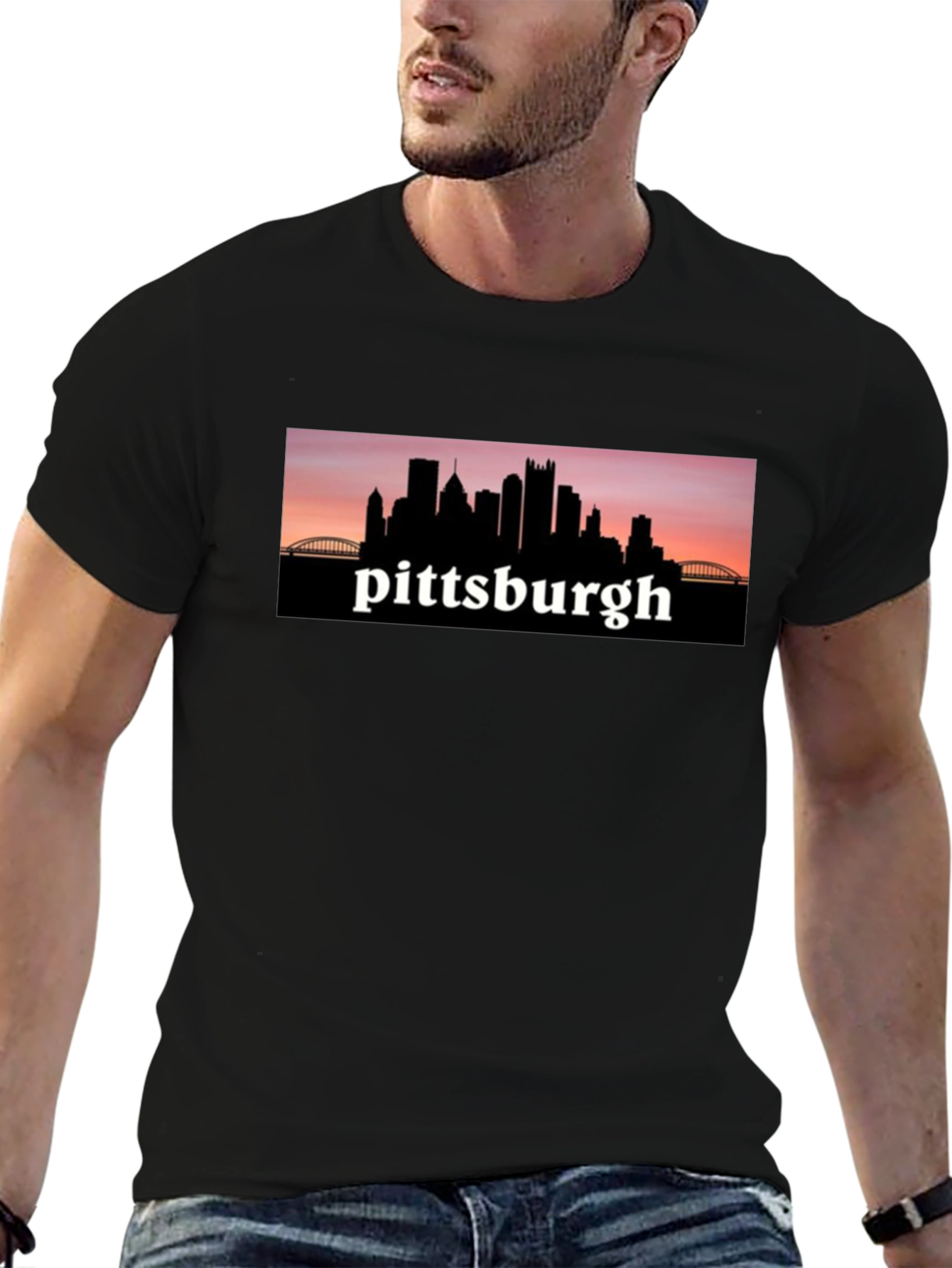 Pittsburgh Skyline T-Shirt Black