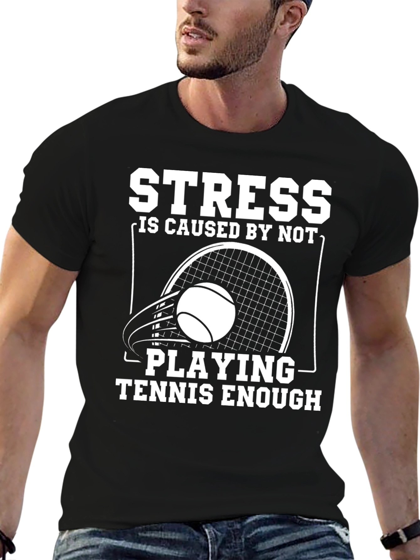 Stress Tennis T-Shirt: Funny Player Tee