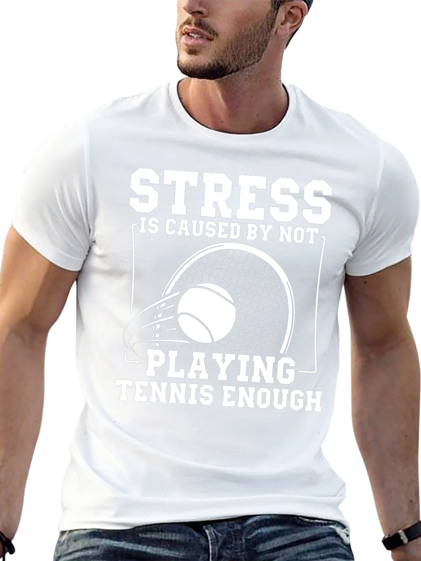 Stress Tennis T-Shirt: Funny Player Tee