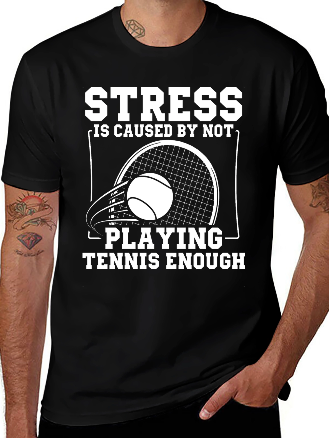 Stress Tennis T-Shirt: Funny Player Tee