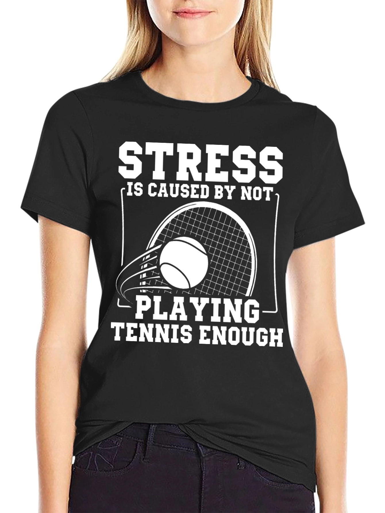 Stress Tennis T-Shirt: Funny Player Tee