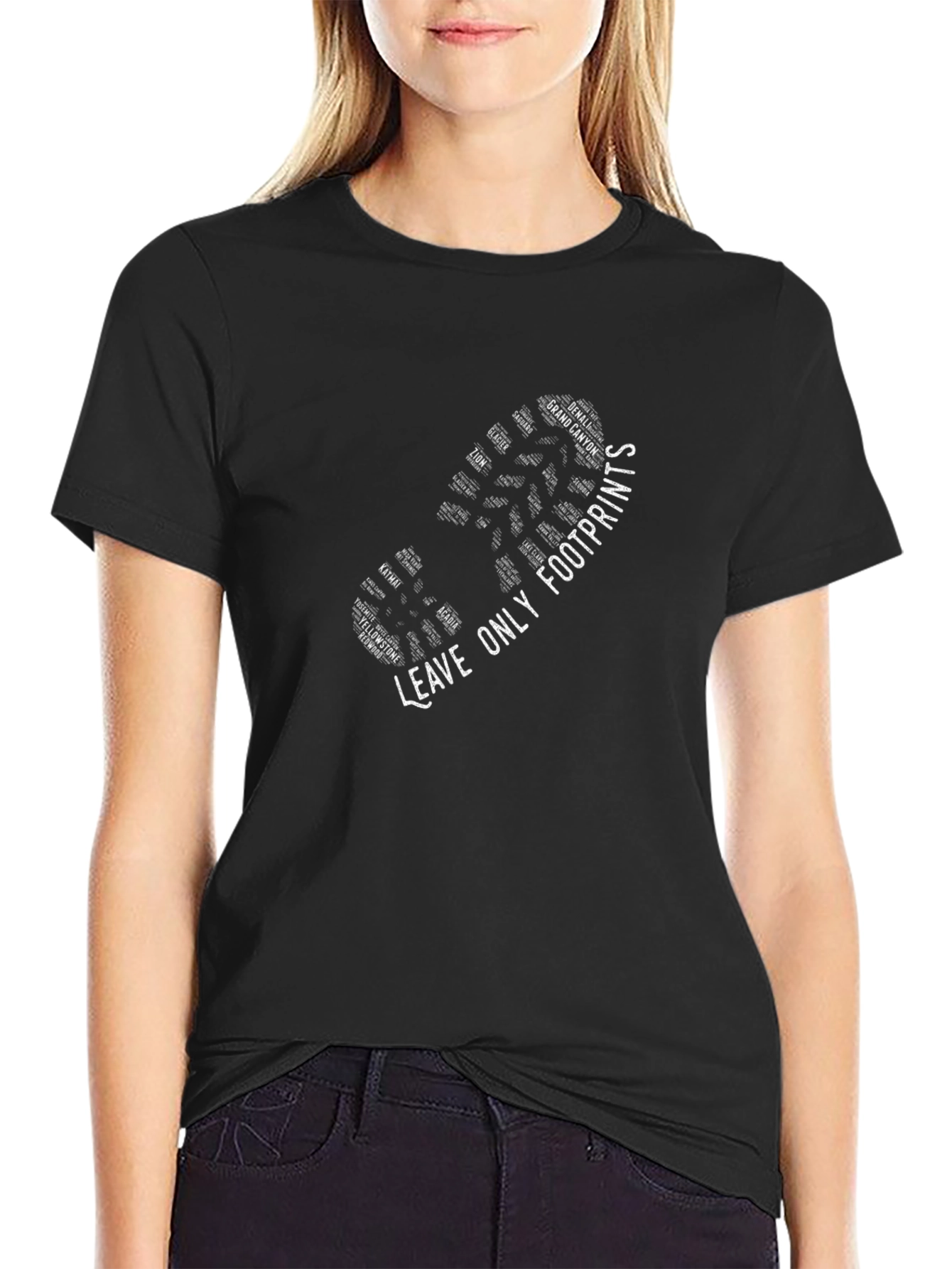 Leave Only Footprints Graphic T-Shirt