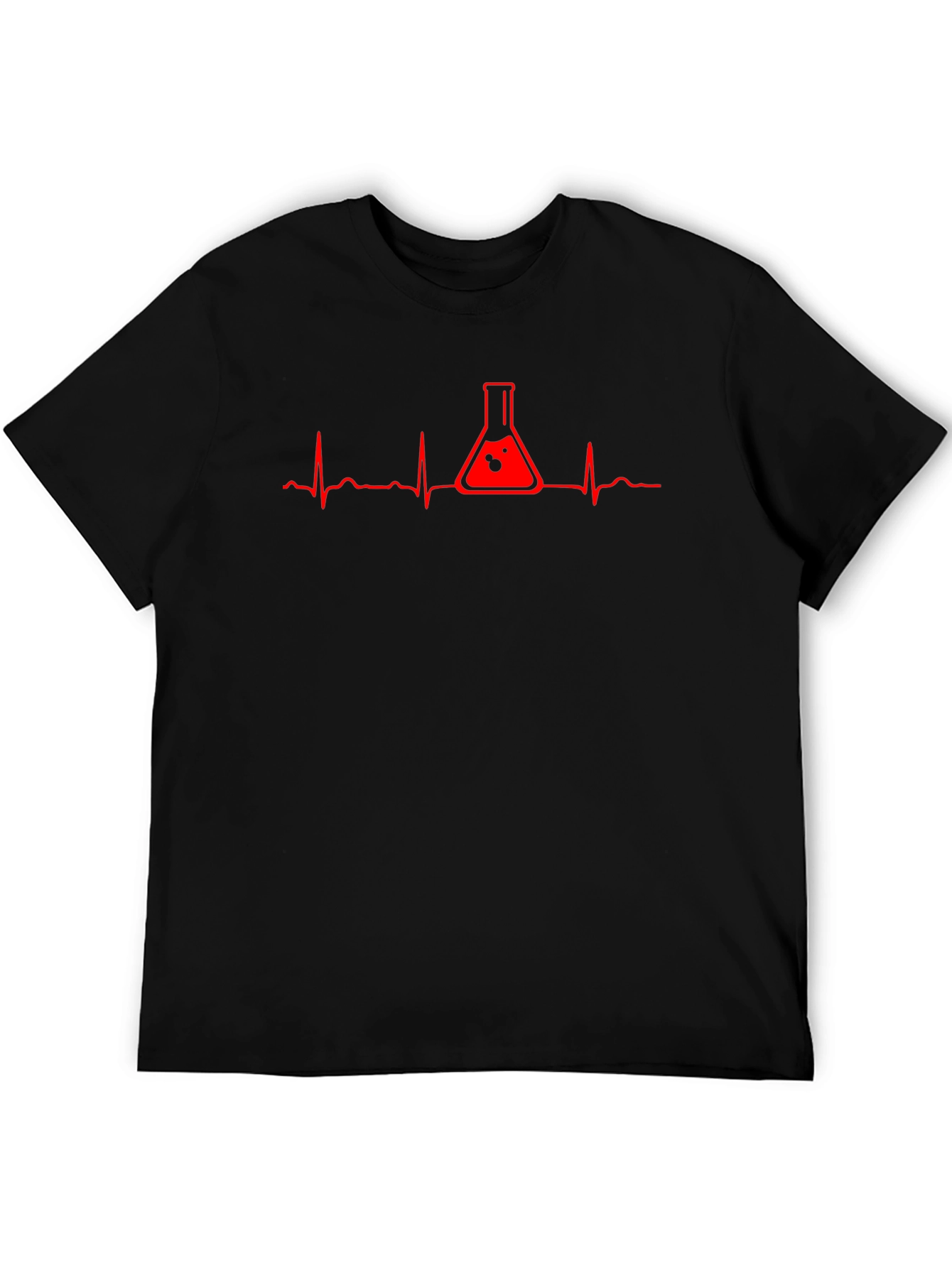 Science Heartbeat Black T-Shirt