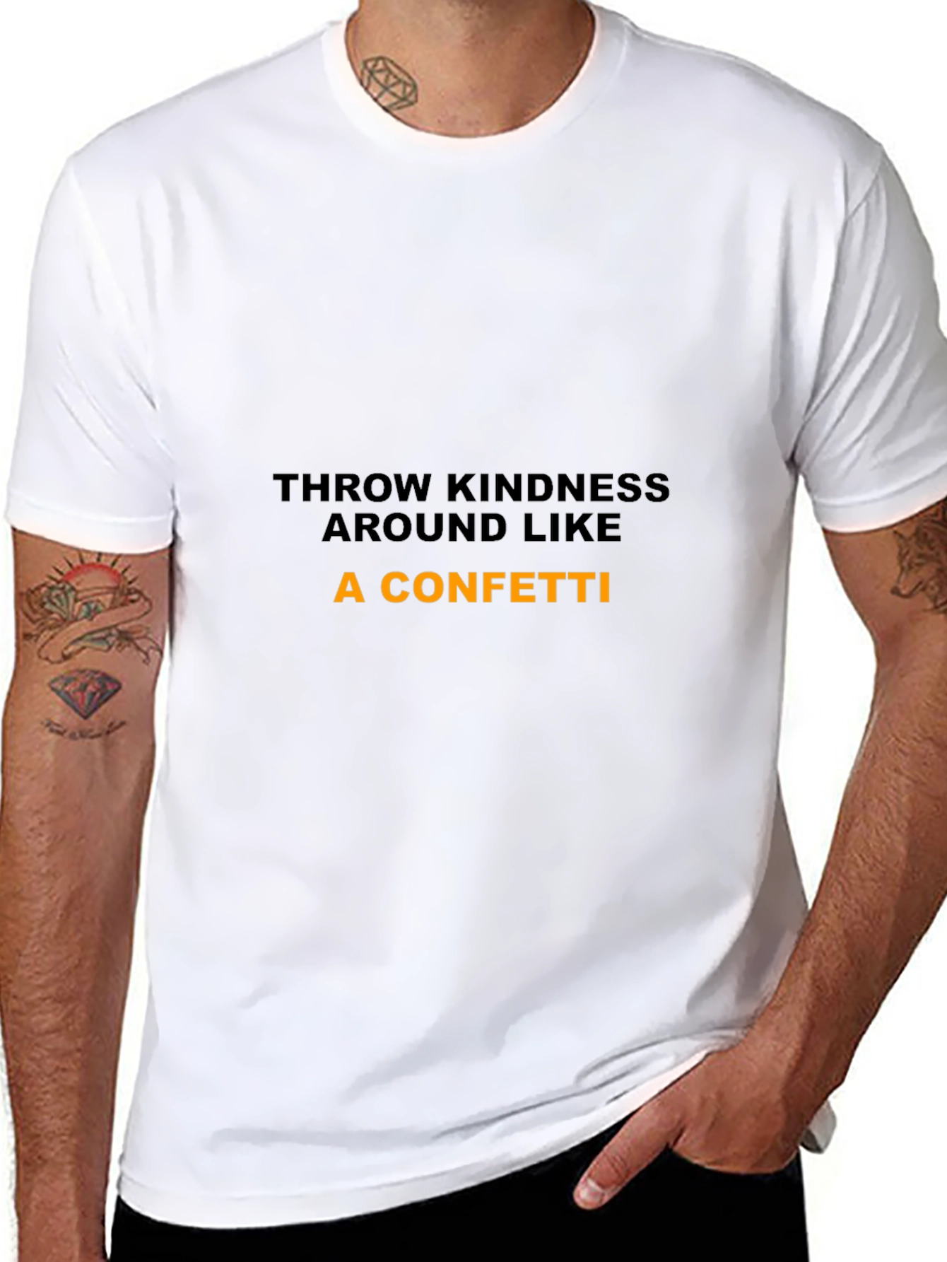 Kindness Confetti Graphic Tee - Trendy Casual Top