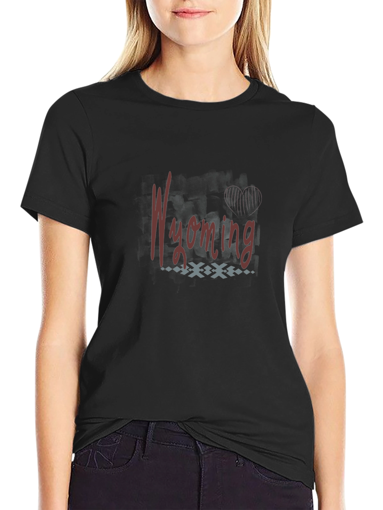 Wyoming Graphic Tee - Stylish Black T-Shirt