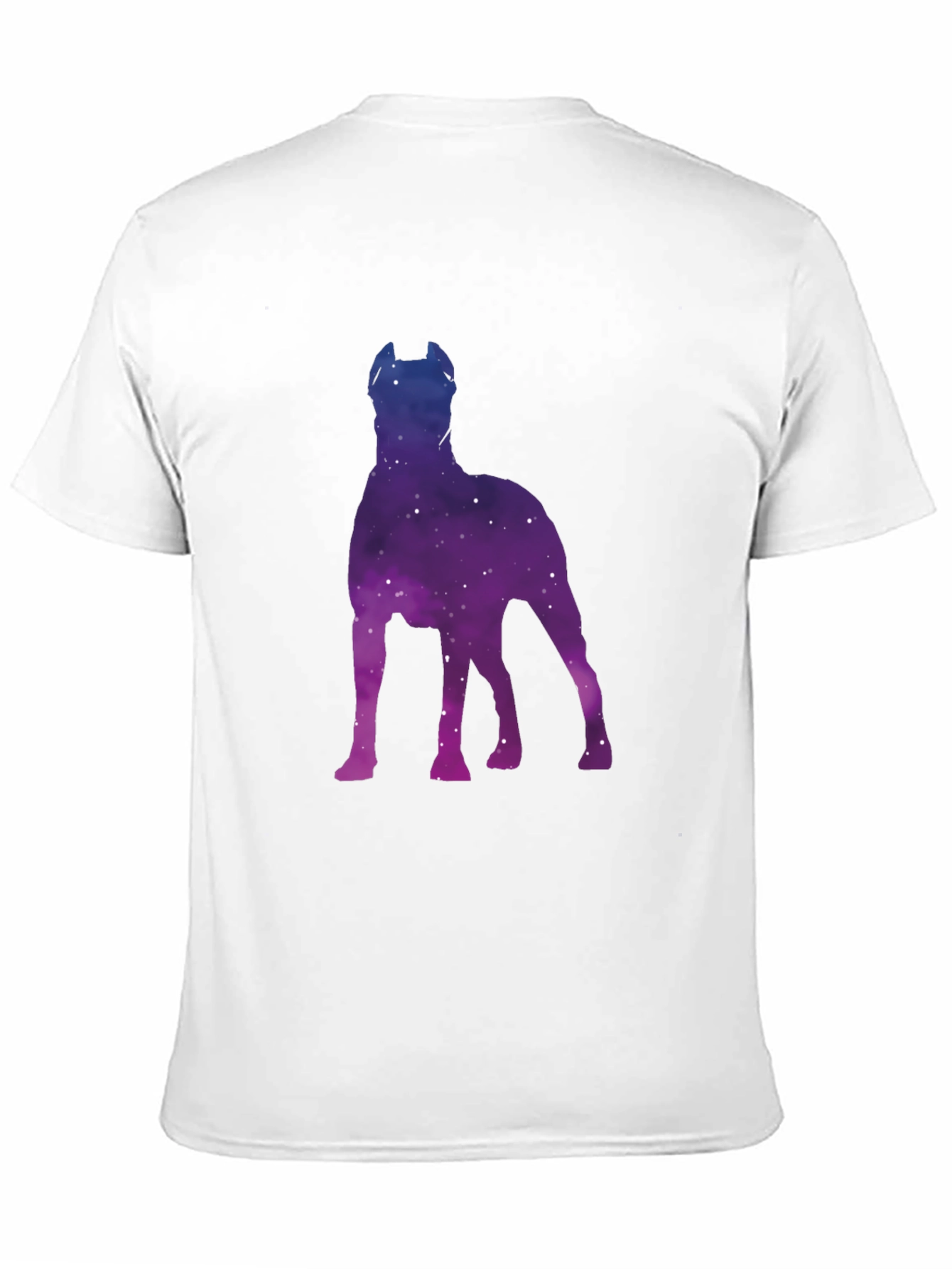 Galaxy Dog Silhouette T-Shirt - Black