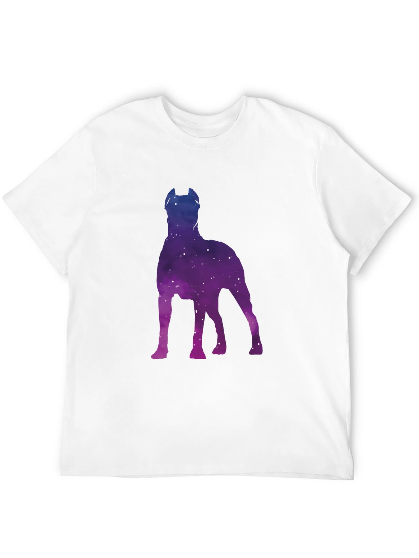 Galaxy Dog Silhouette T-Shirt - Black