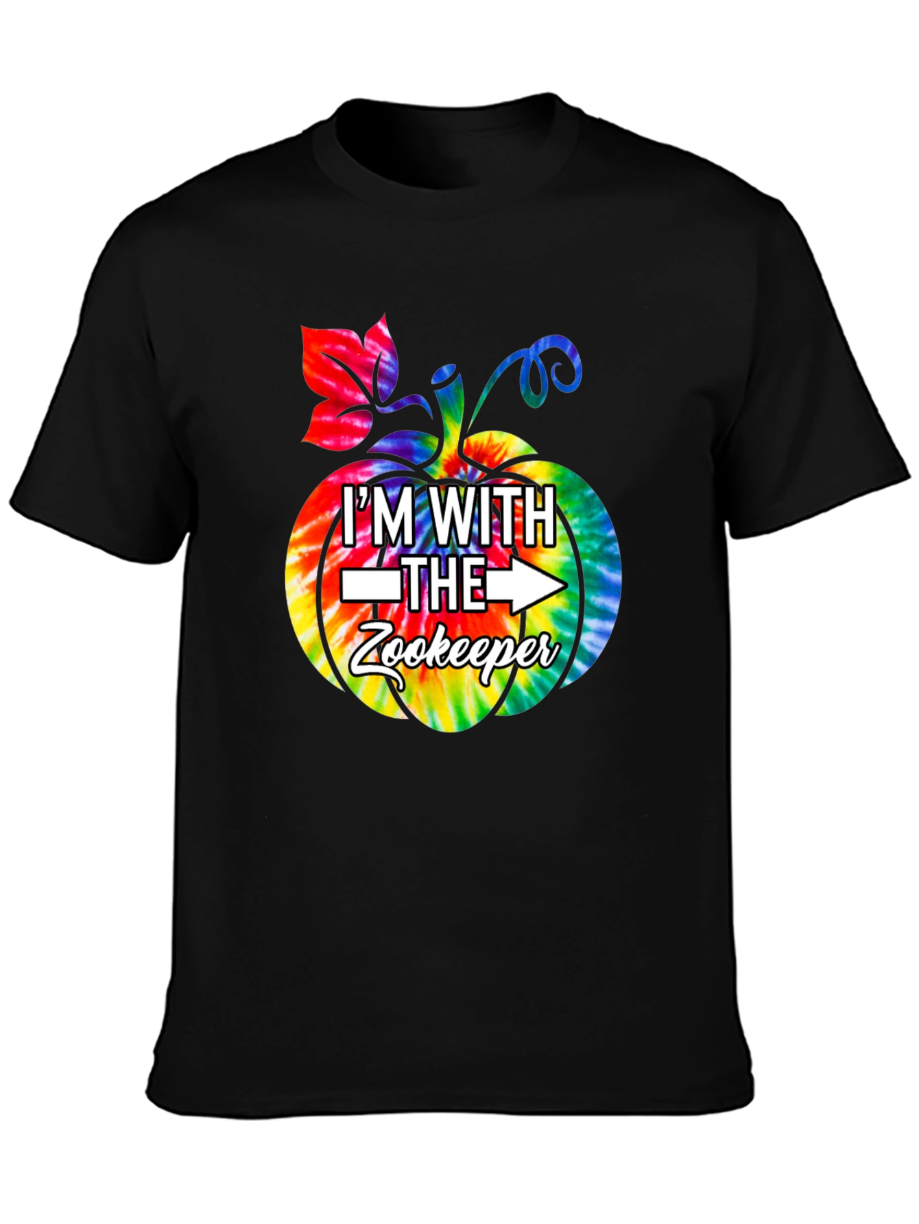 Im With the Zookeeper Tie Dye Pumpkin T-Shirt
