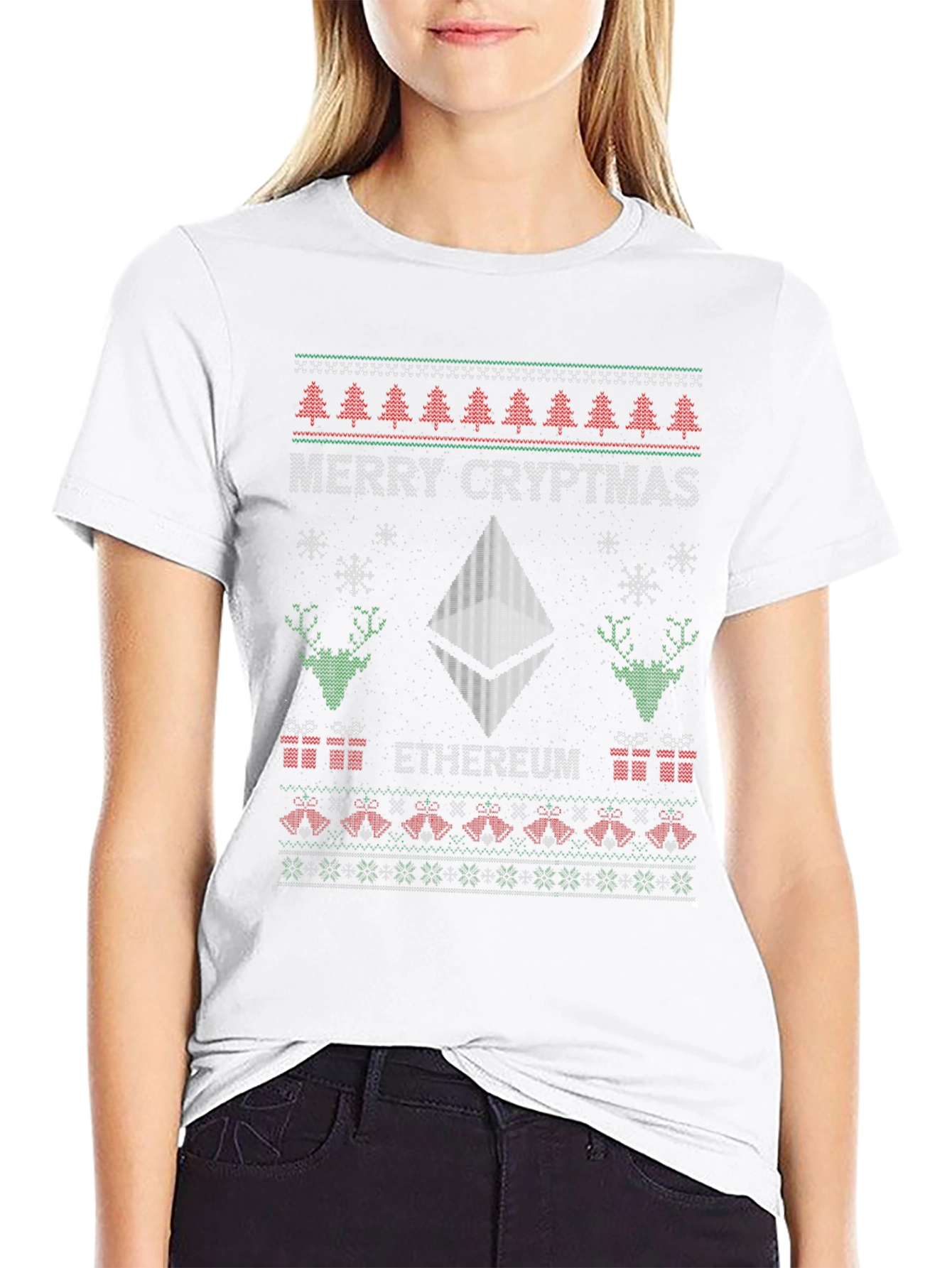 Merry Cryptmas Ethereum Ugly Christmas Sweater T-Shirt