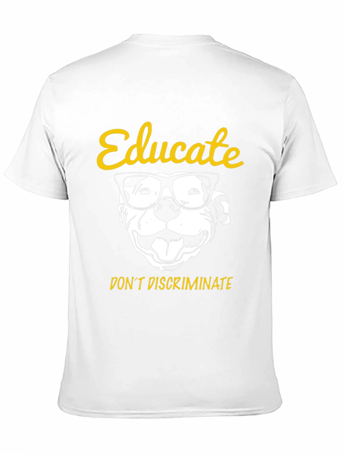 Educate Pitbull Graphic Tee - Black Unisex Shirt