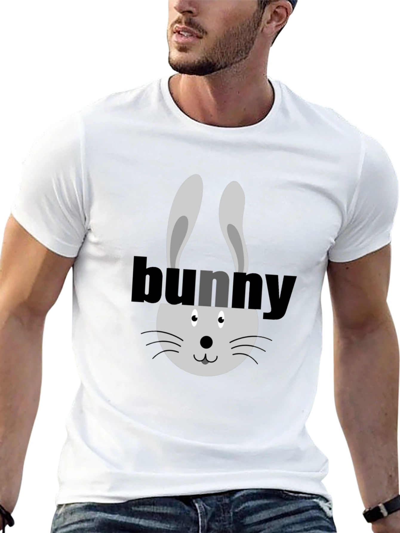 Bunny Graphic Tee - Soft Cotton Blend Comfort