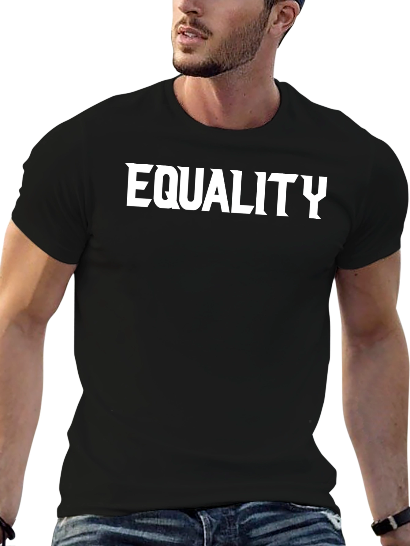 Equality Black Tee - Statement Graphic T-Shirt