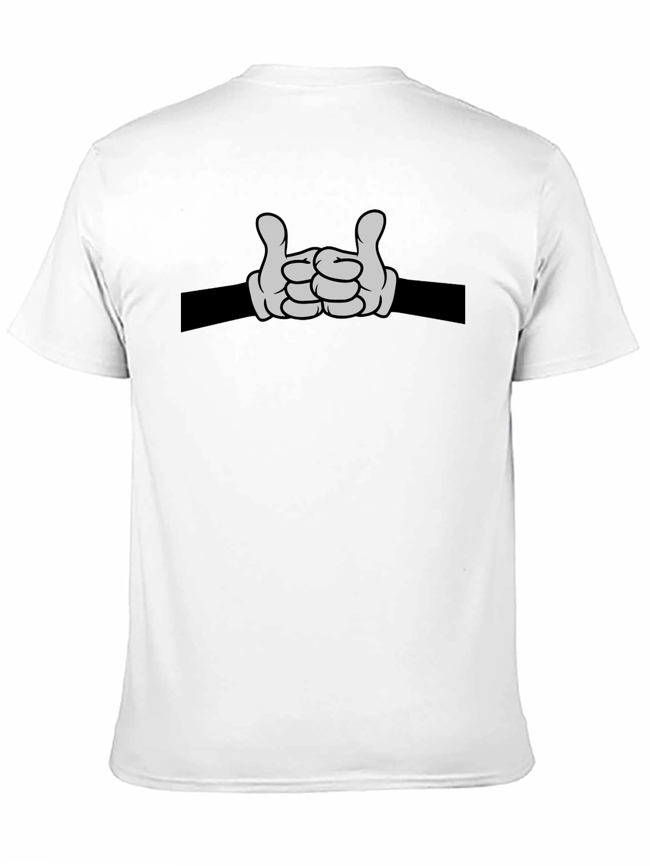 Cartoon Hands Rock On Graphic Tee