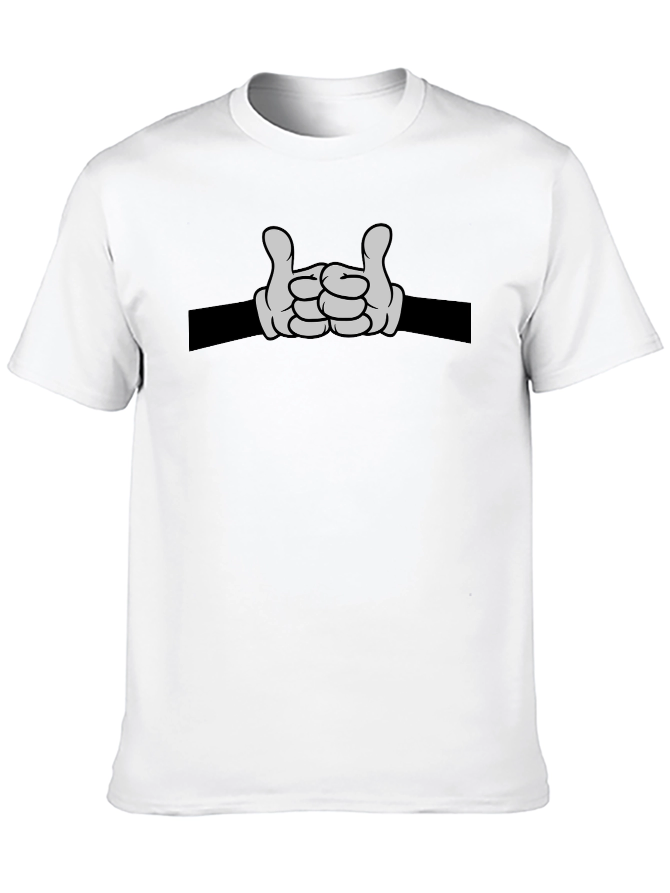 Cartoon Hands Rock On Graphic Tee