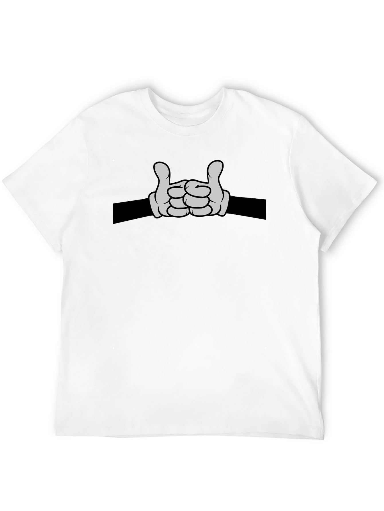 Cartoon Hands Rock On Graphic Tee