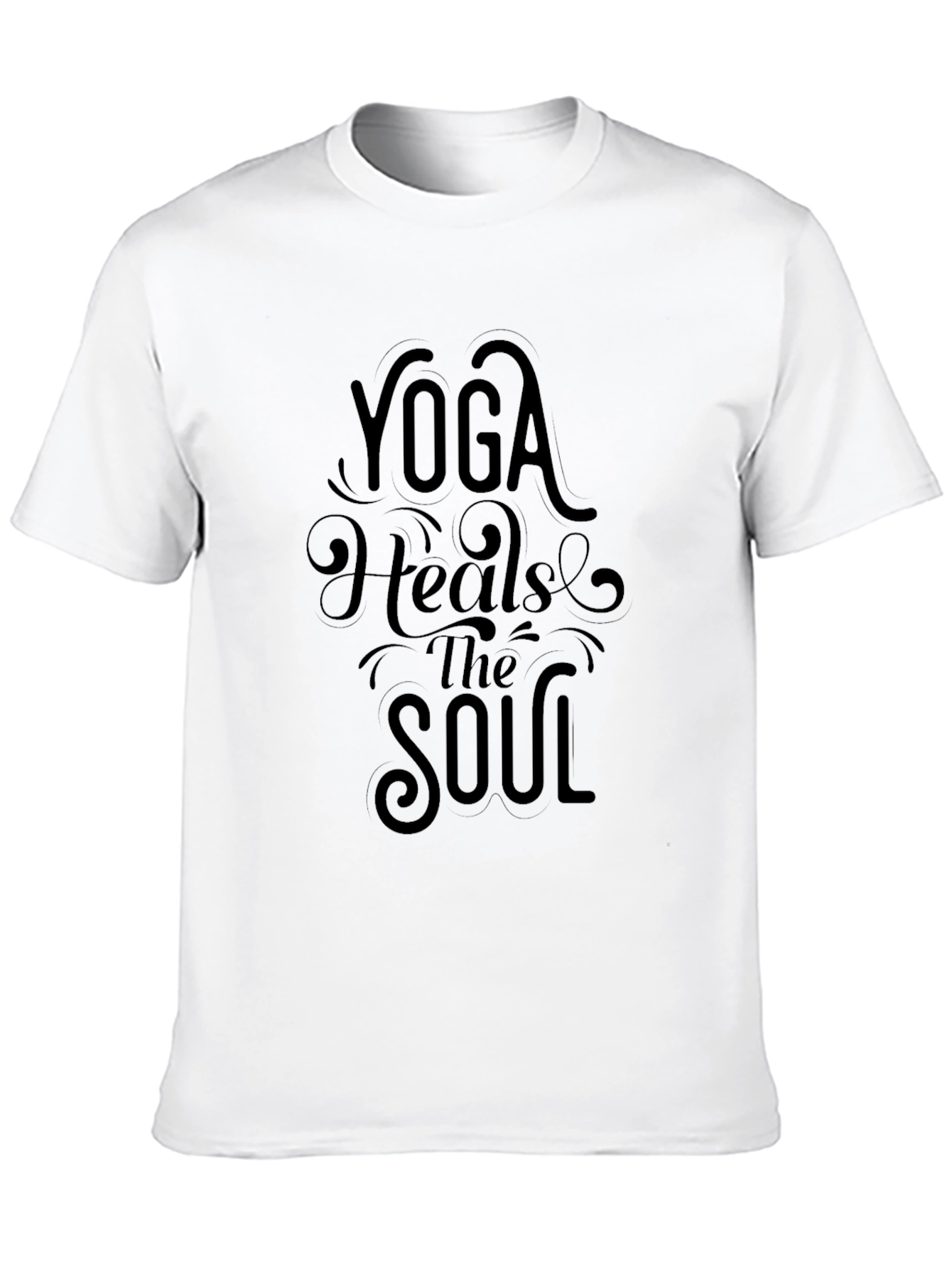 Yoga Heals the Soul Black T-Shirt