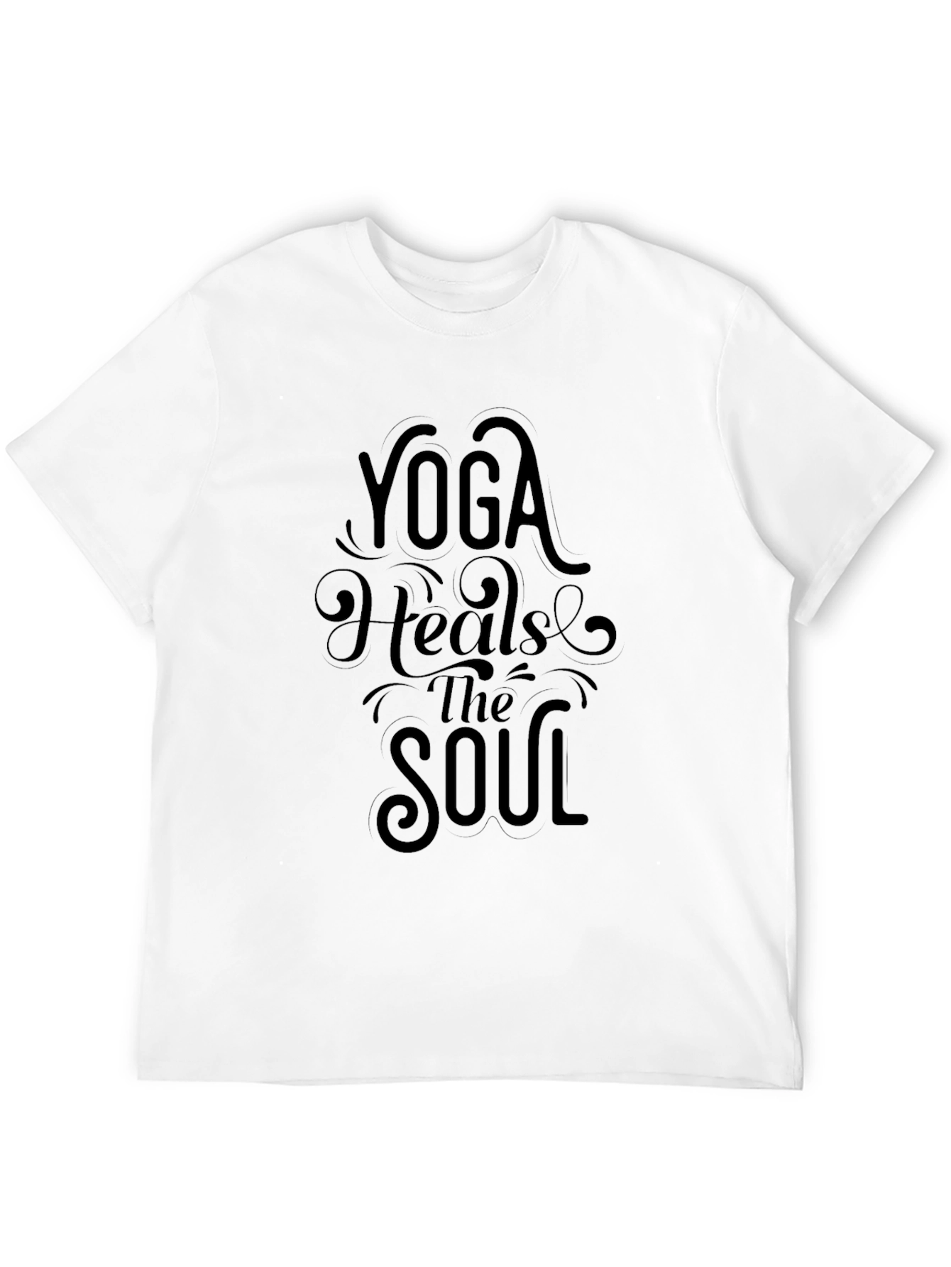 Yoga Heals the Soul Black T-Shirt