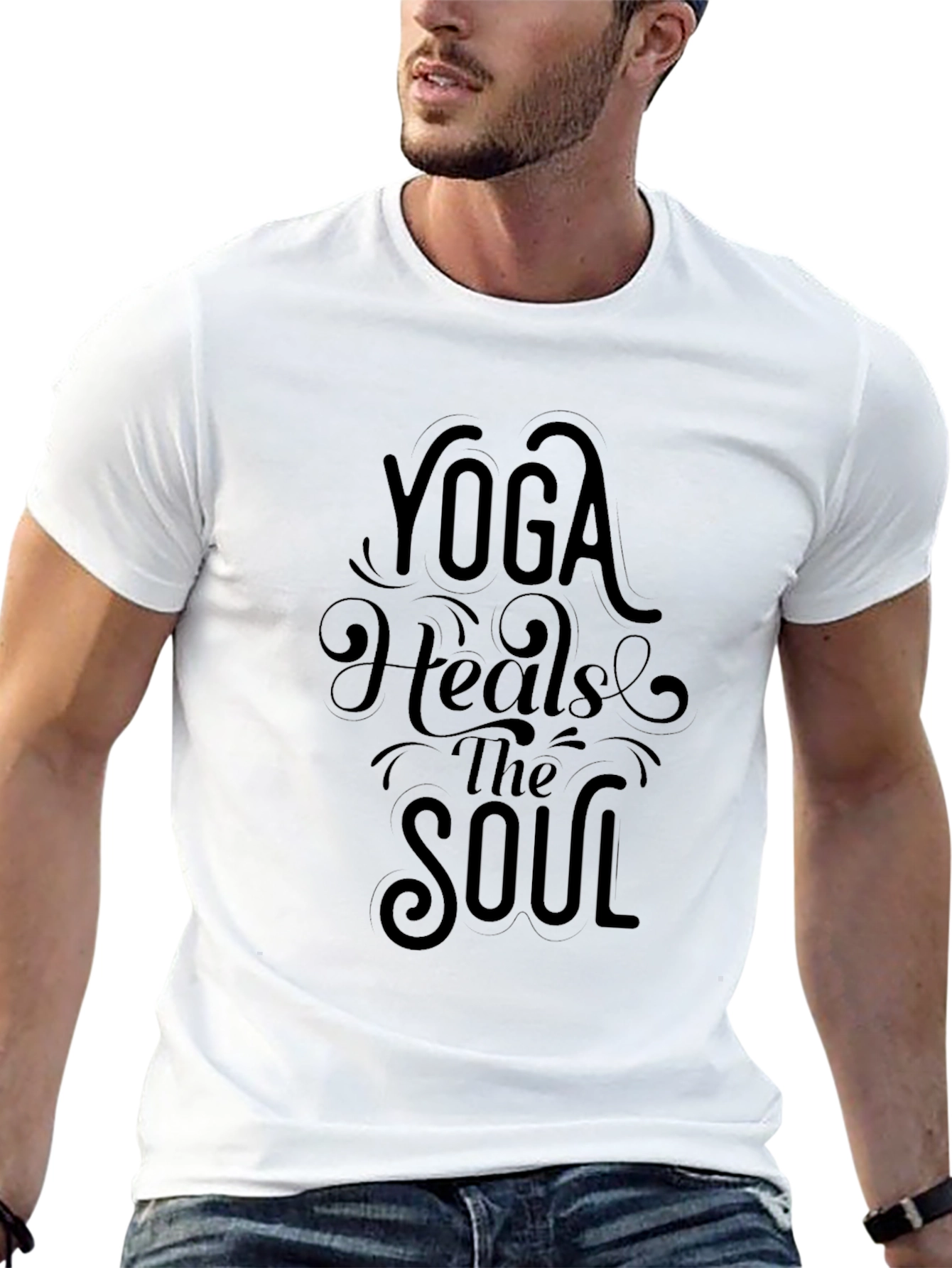 Yoga Heals the Soul Black T-Shirt