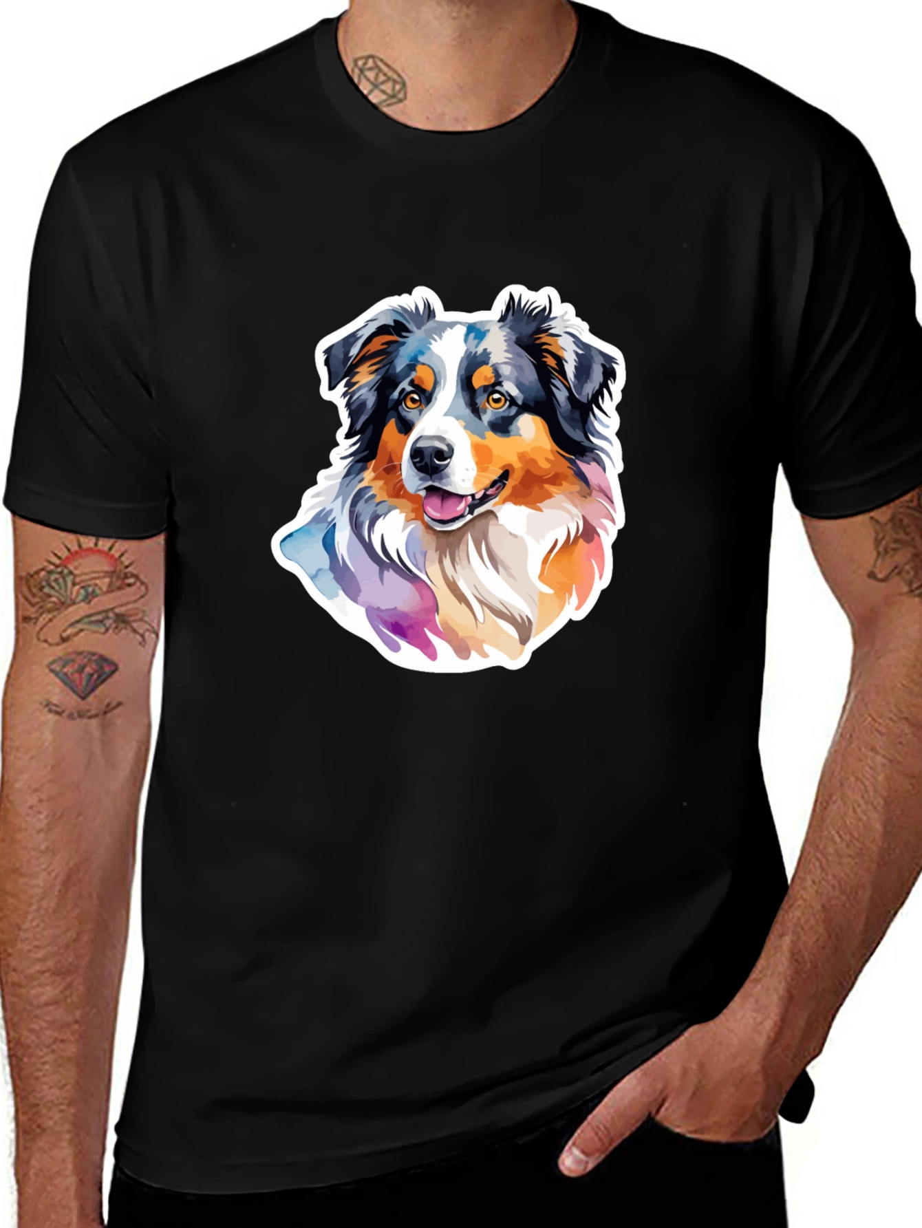 Aussie Dog Watercolor T-Shirt