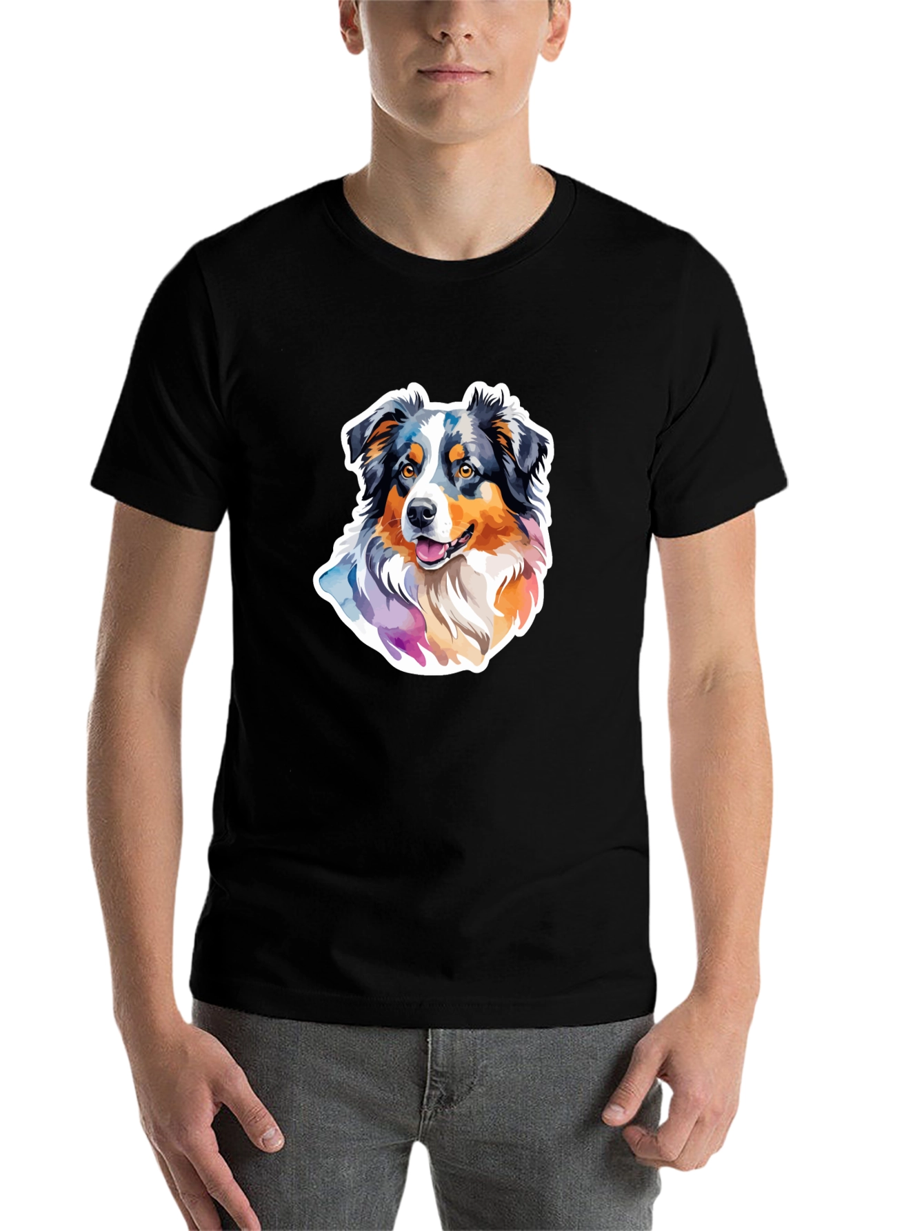 Aussie Dog Watercolor T-Shirt