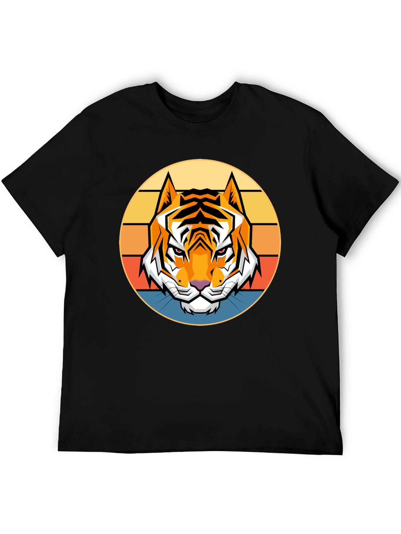 Retro Tiger Graphic T-Shirt - Bold Animal Design