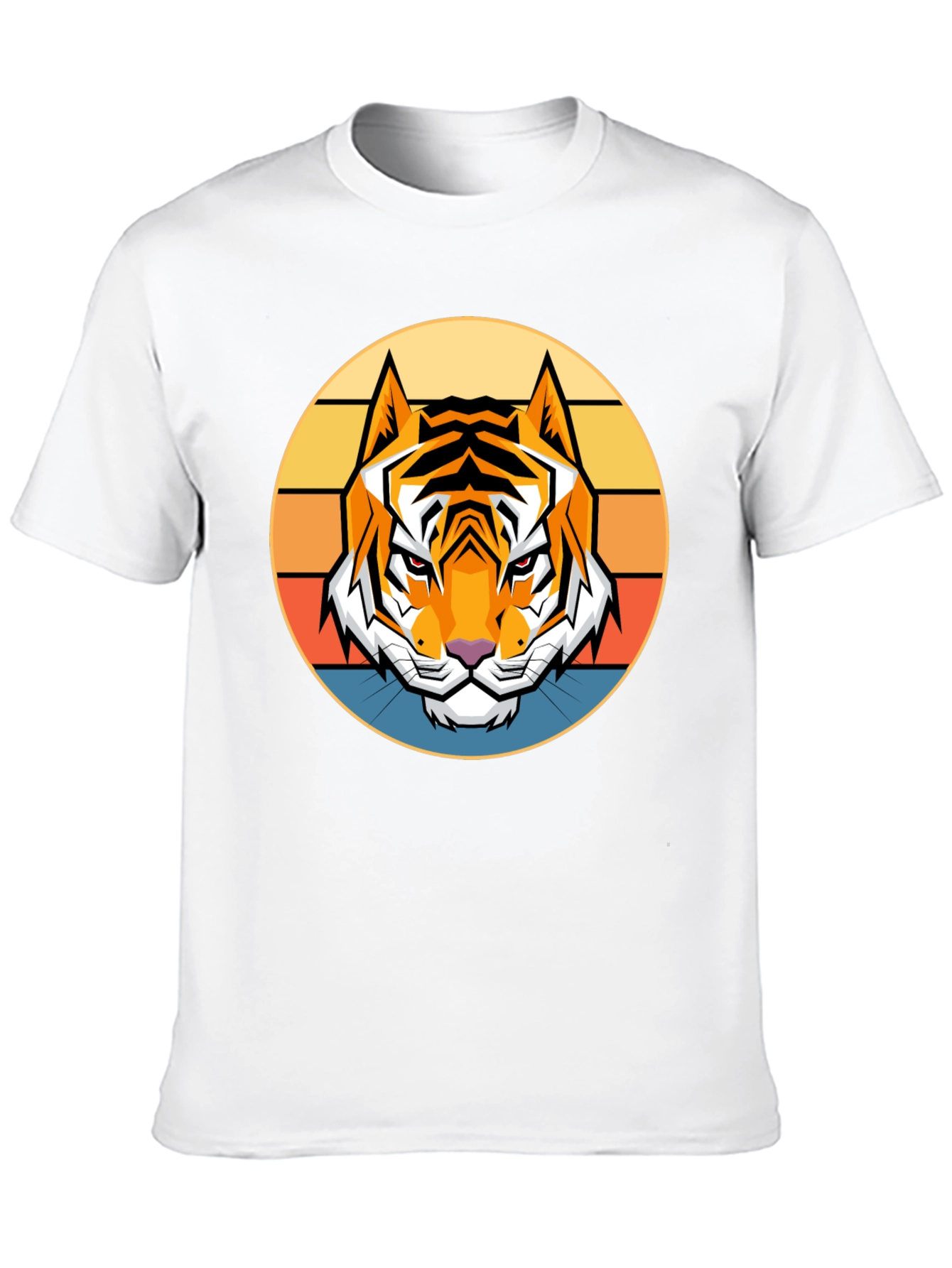Retro Tiger Graphic T-Shirt - Bold Animal Design