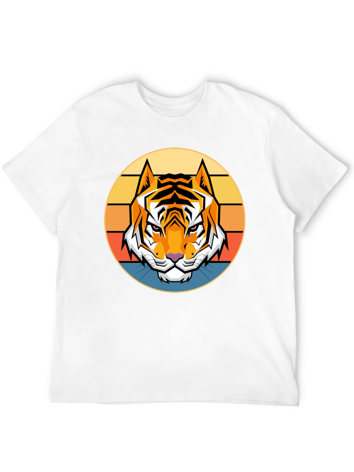 Retro Tiger Graphic T-Shirt - Bold Animal Design