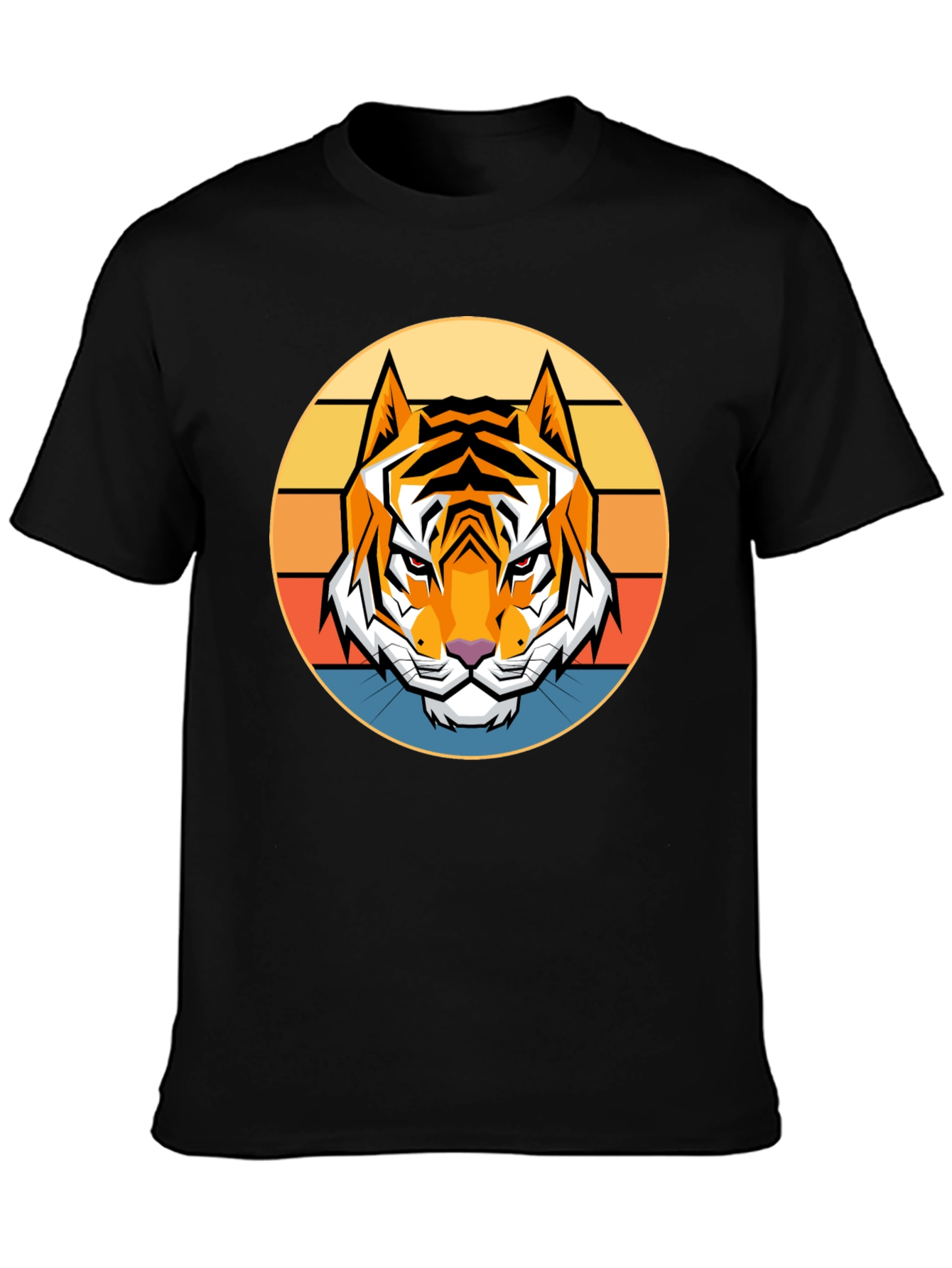 Retro Tiger Graphic T-Shirt - Bold Animal Design