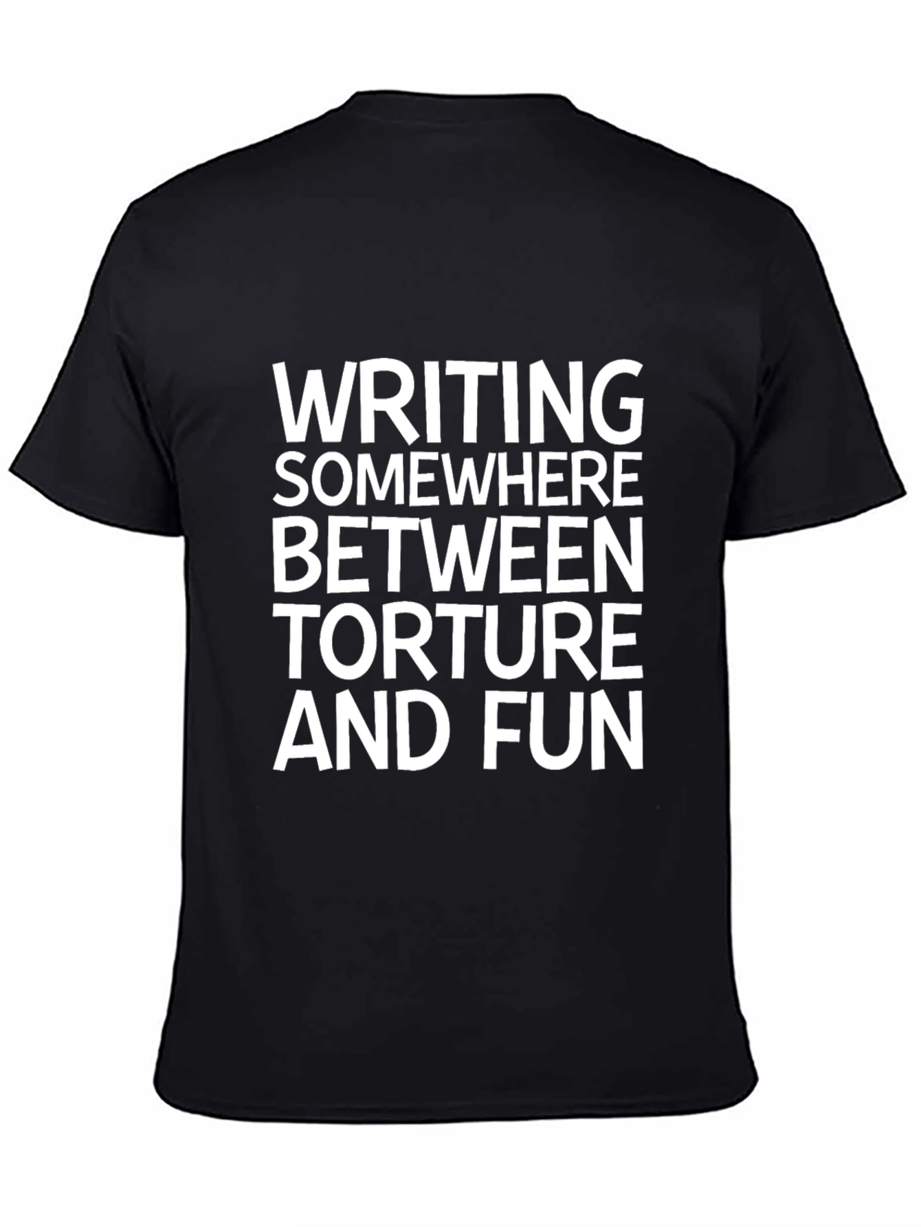 Writing: Torture and Fun Black Graphic Tee