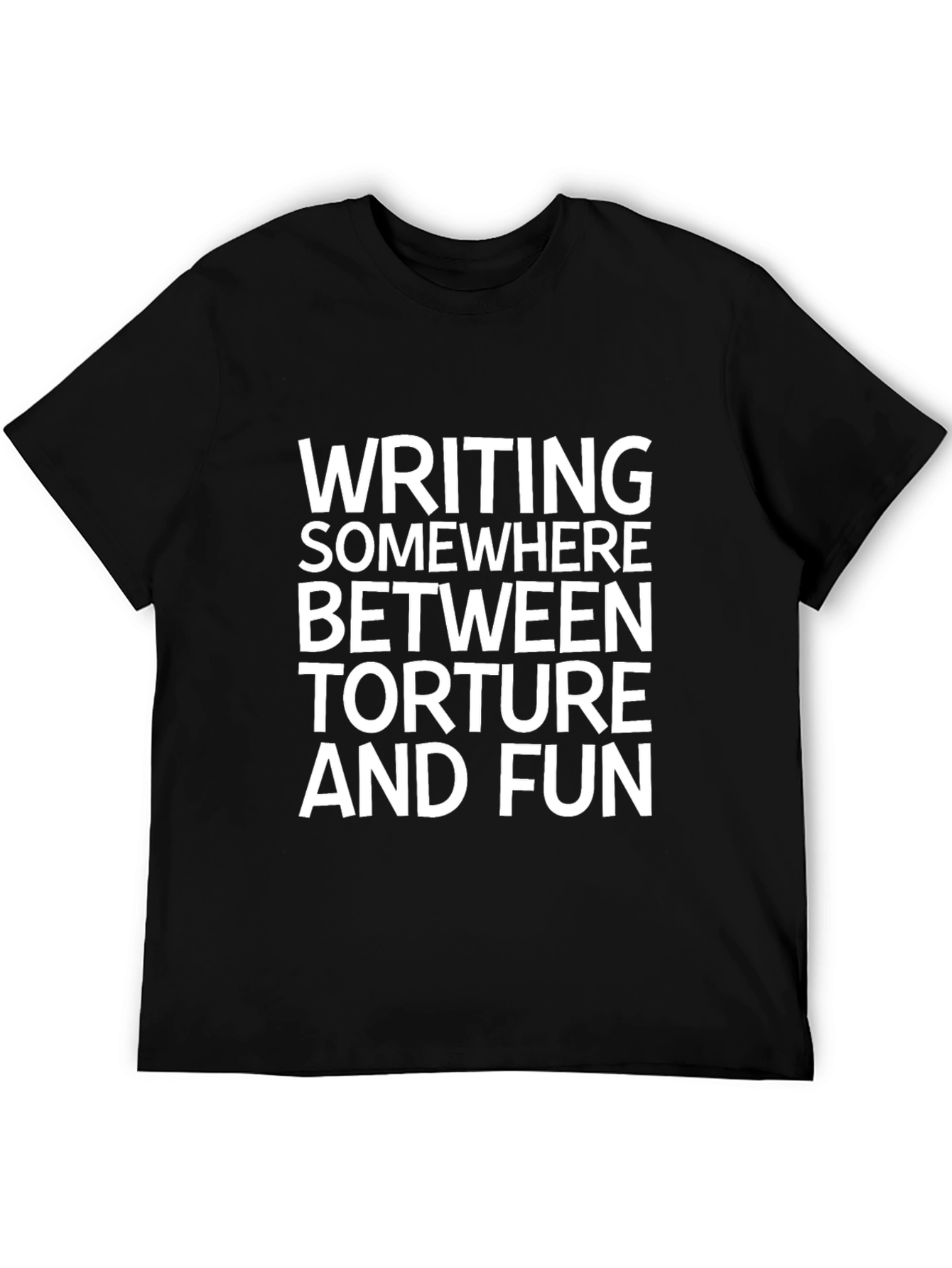 Writing: Torture and Fun Black Graphic Tee