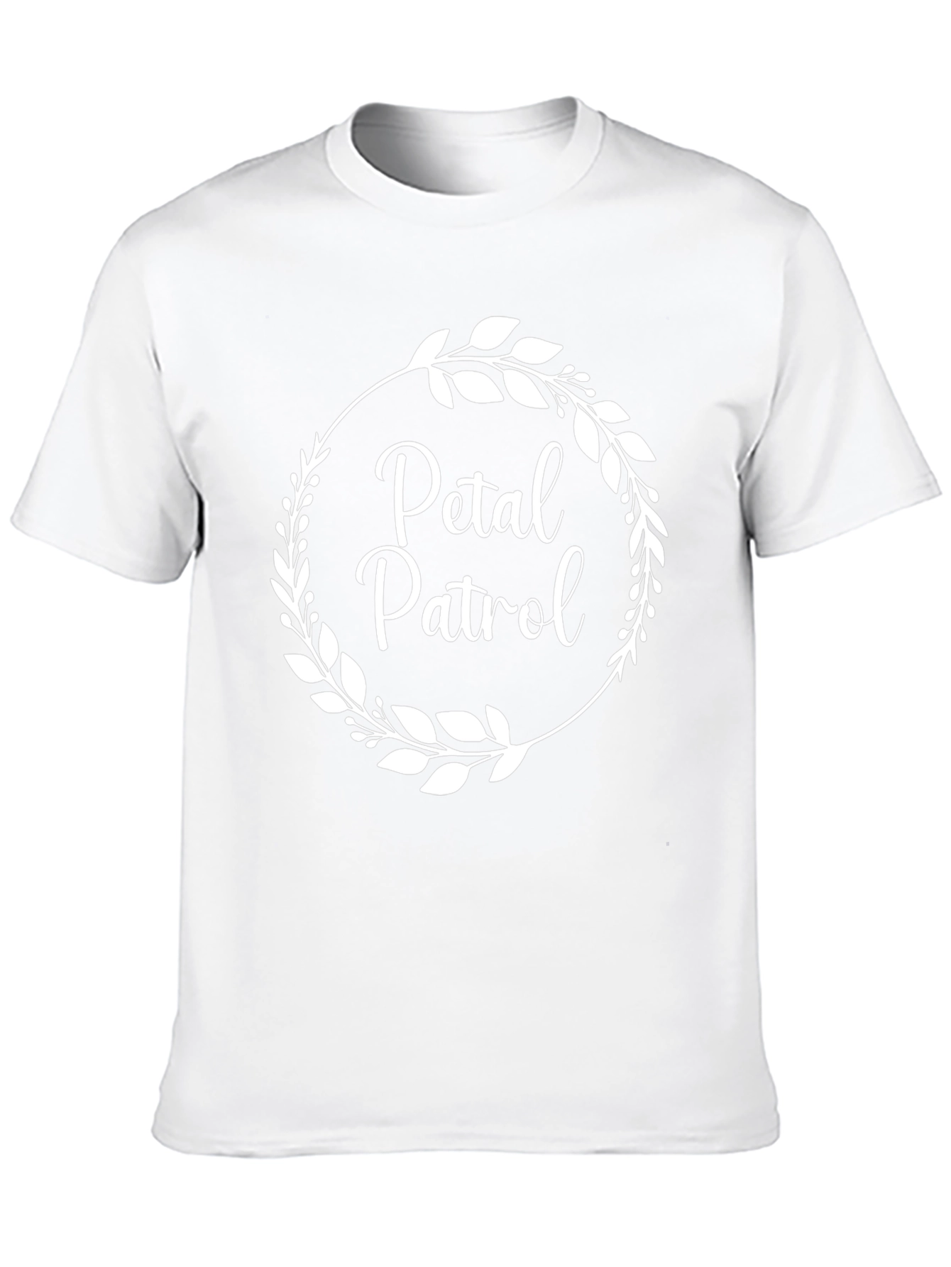 Petal Patrol Graphic Tee - Black Cotton Crew Neck