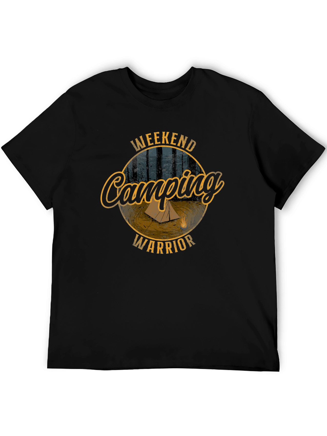 Weekend Camping Warrior Black T-Shirt