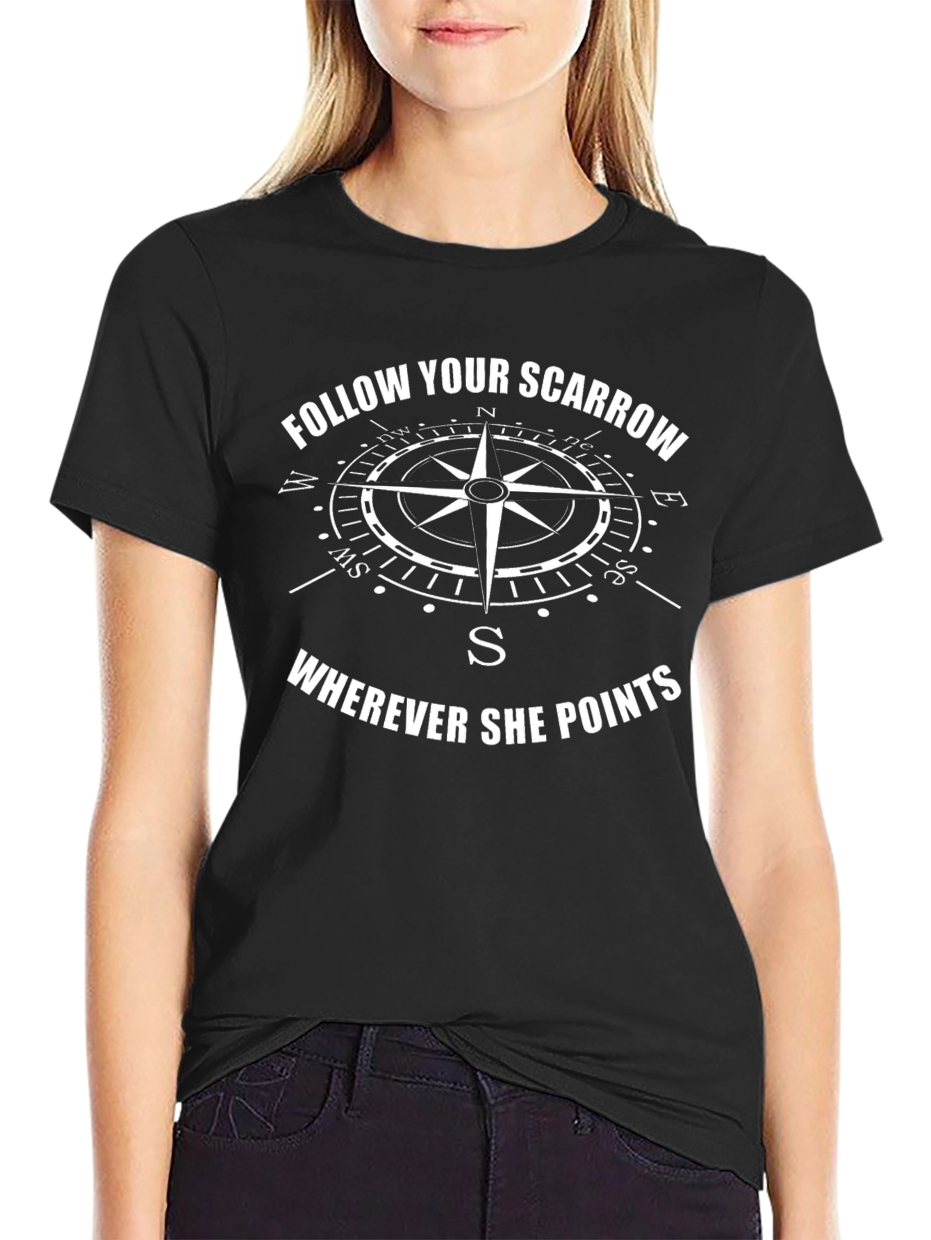 Follow Your SCARROW Compass Graphic T-Shirt
