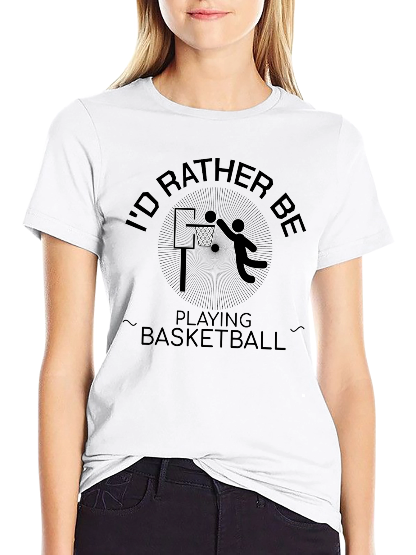 Basketball Lovers Black Graphic Tee