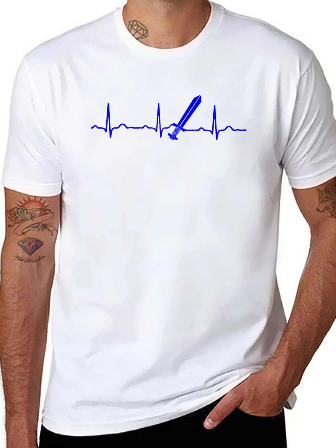 Sword Heartbeat T-Shirt - Gamer Tee