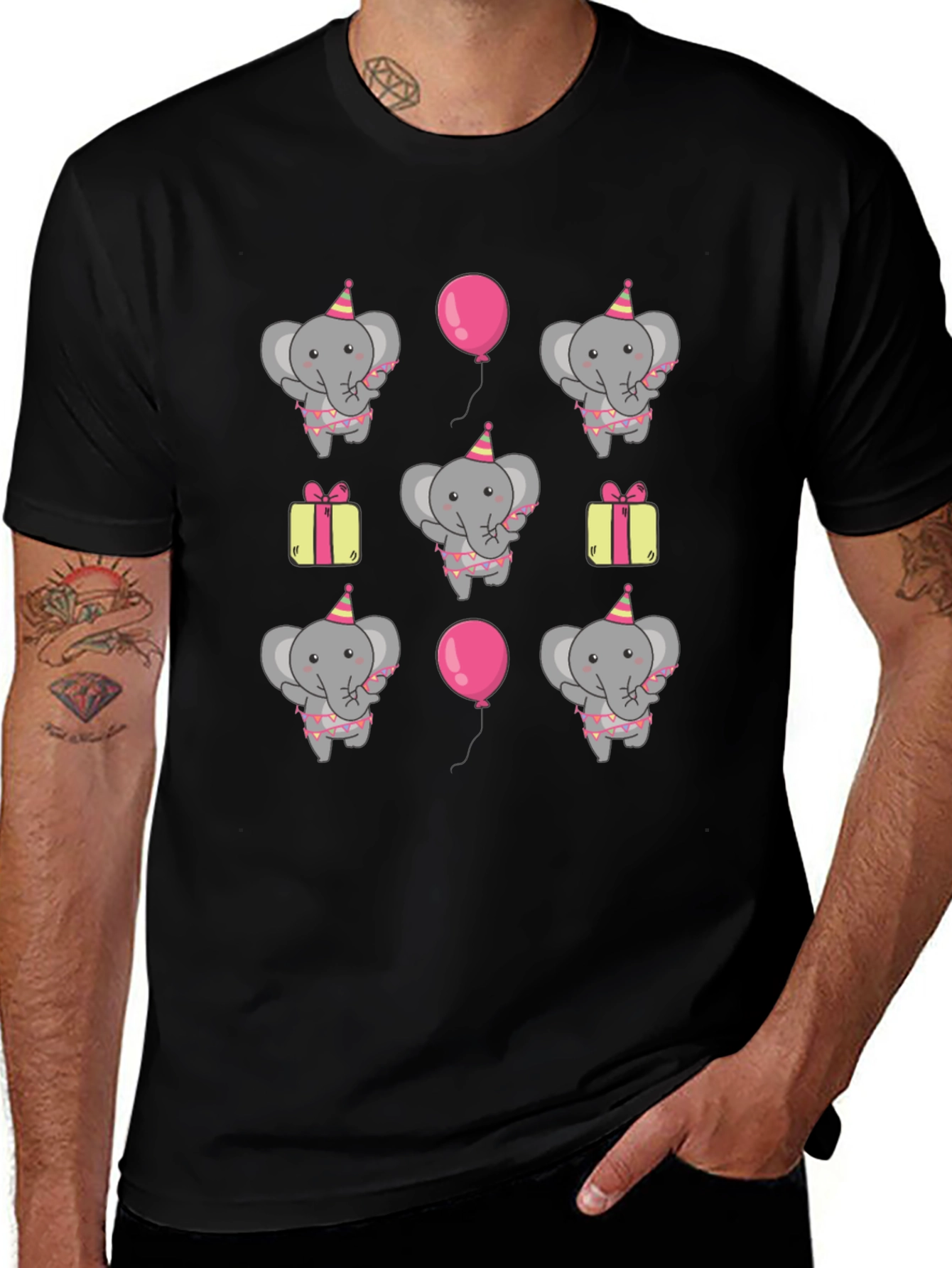 Elephant Birthday Party T-Shirt - Fun Graphic Tee