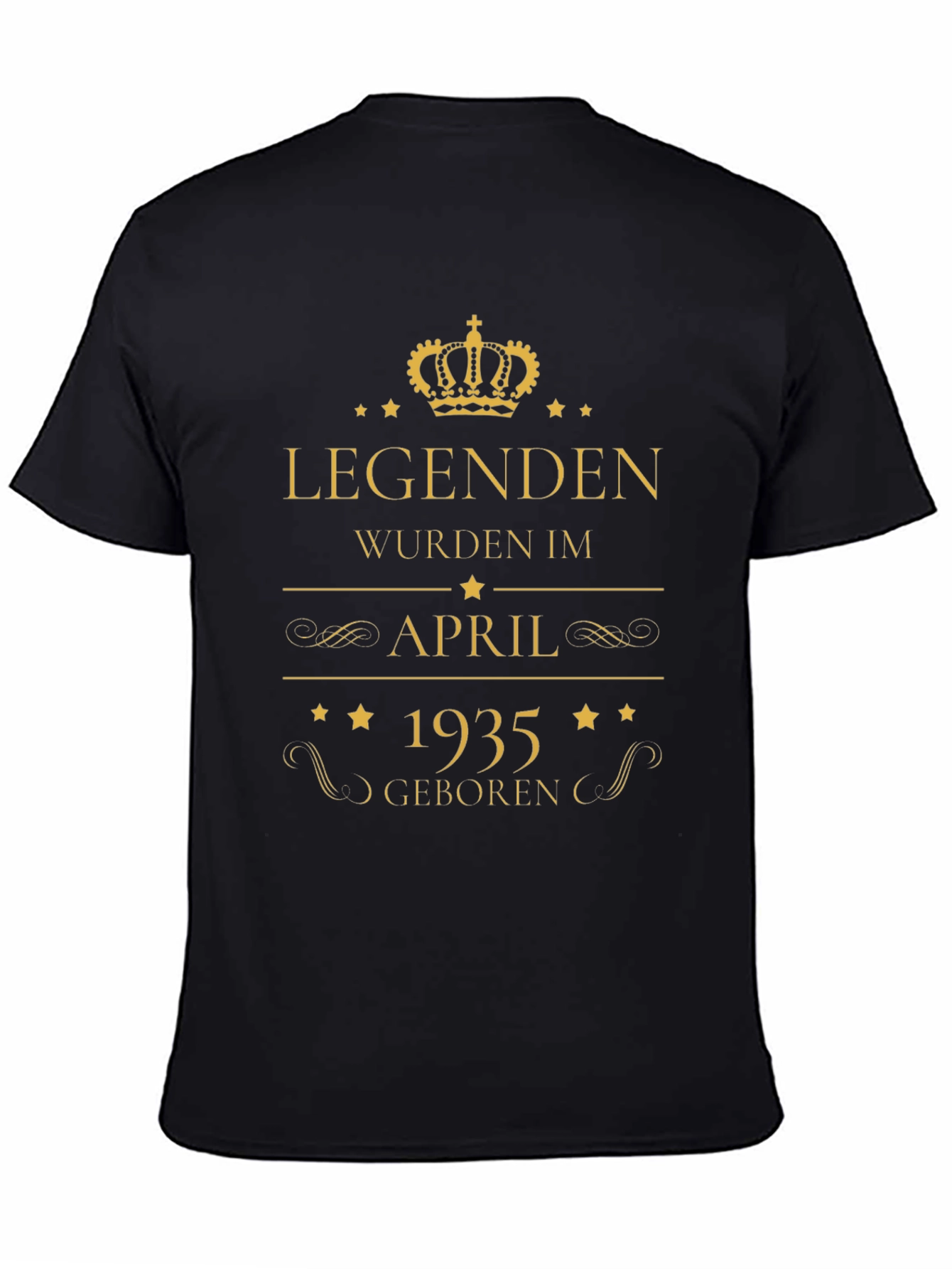 Legends Born in April 1935 Black T-Shirt