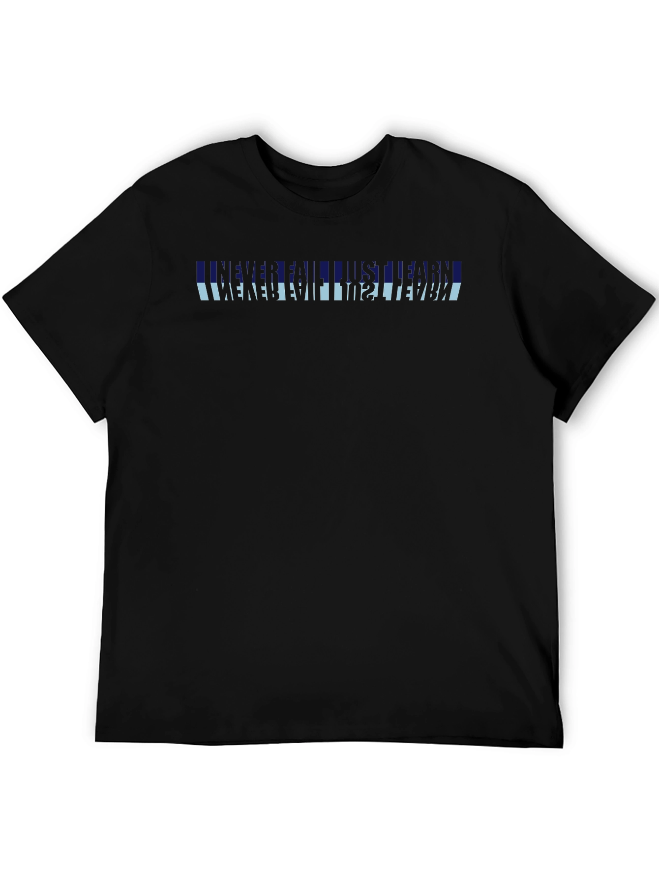 Retro Reflective Text T-Shirt - Black