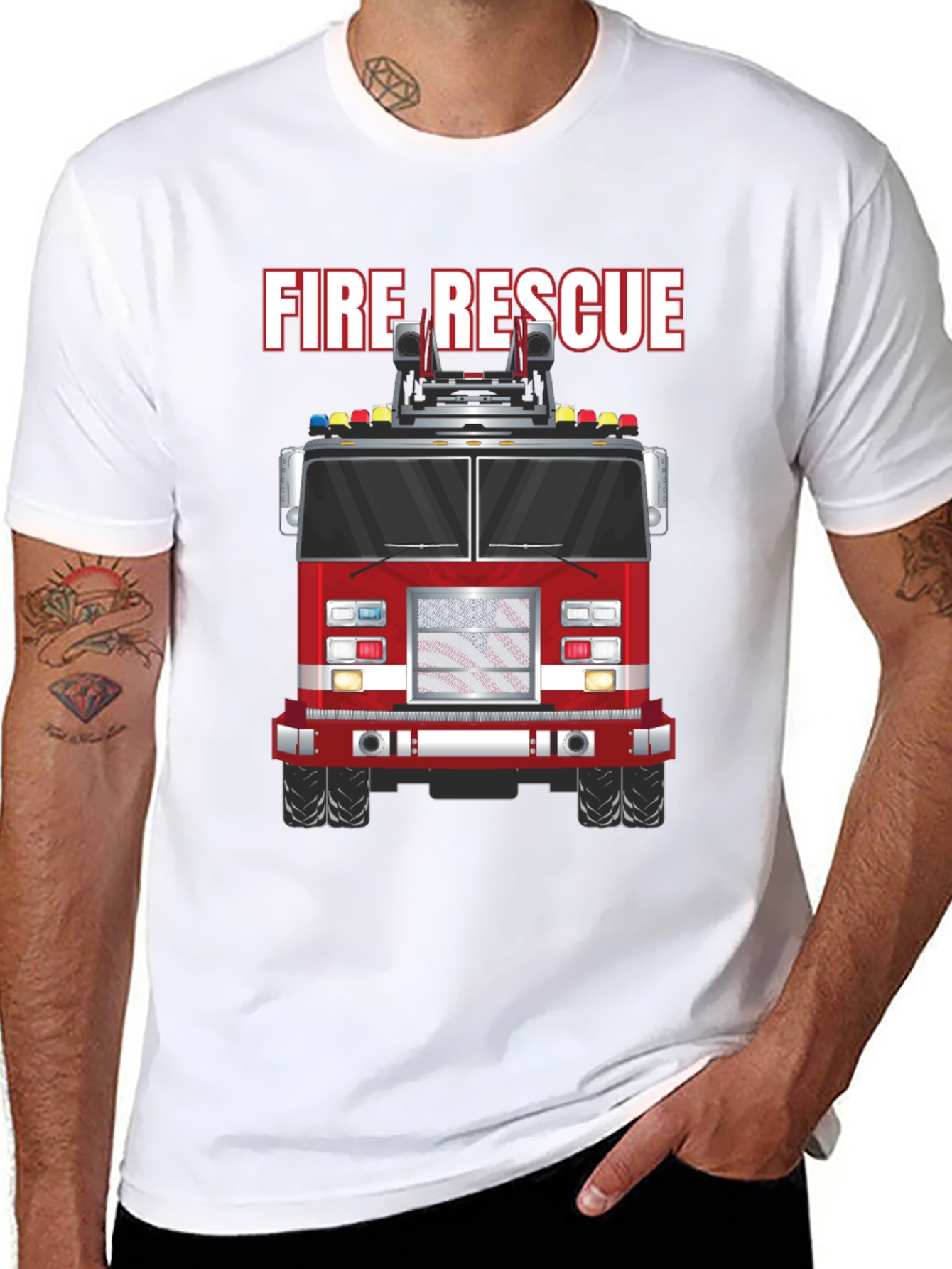 Fire Rescue Truck Graphic Tee