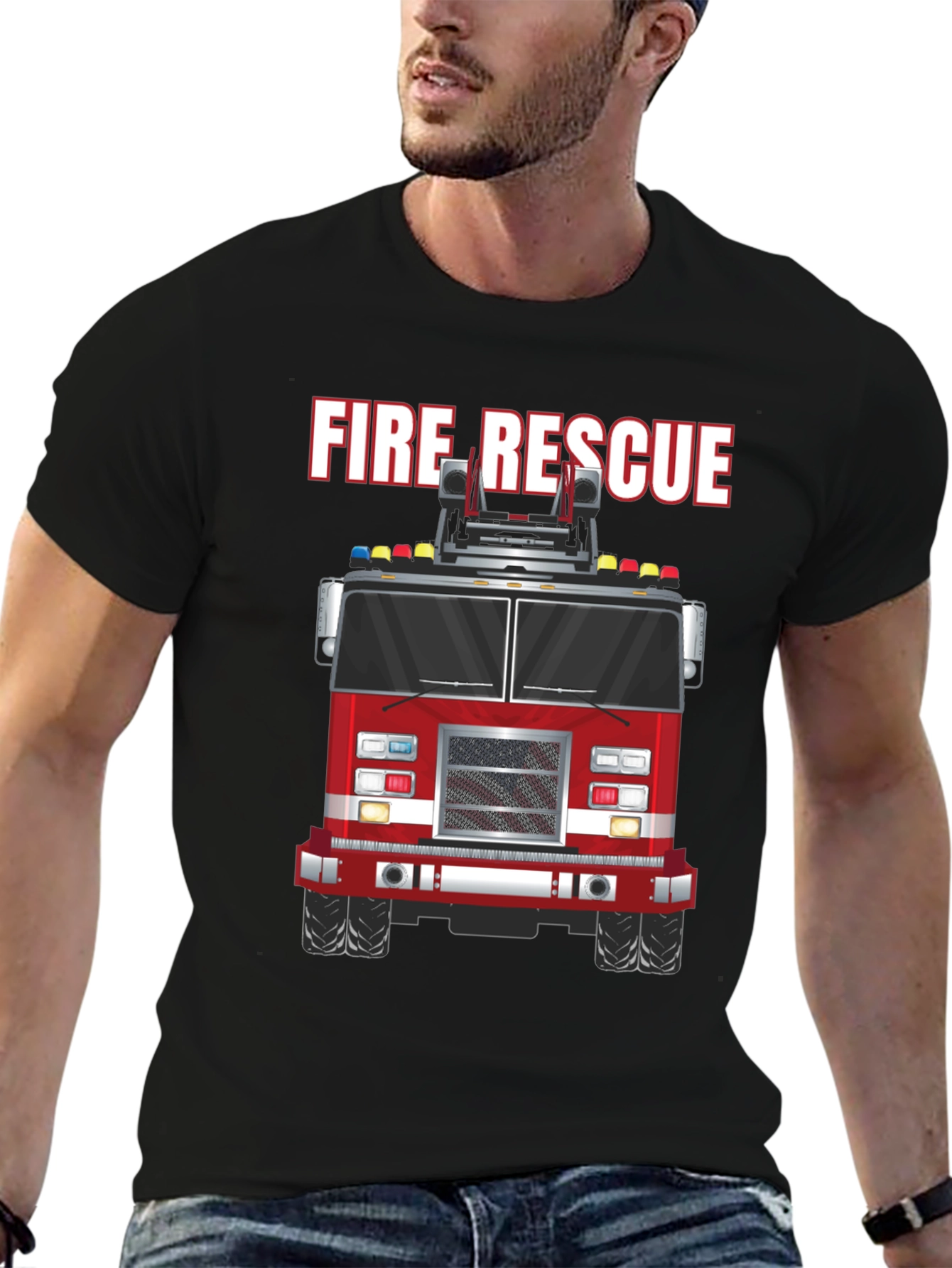 Fire Rescue Truck Graphic Tee
