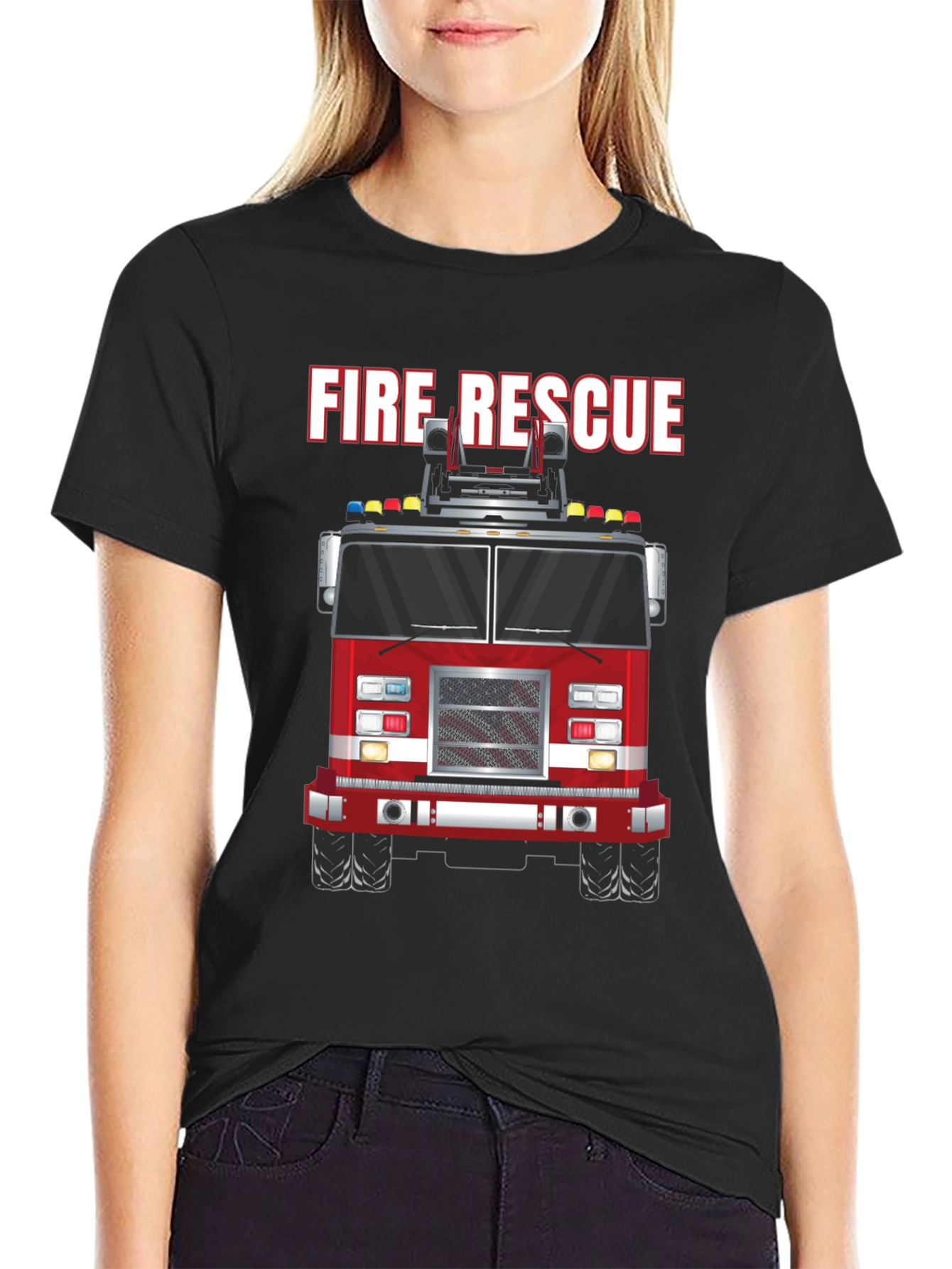 Fire Rescue Truck Graphic Tee
