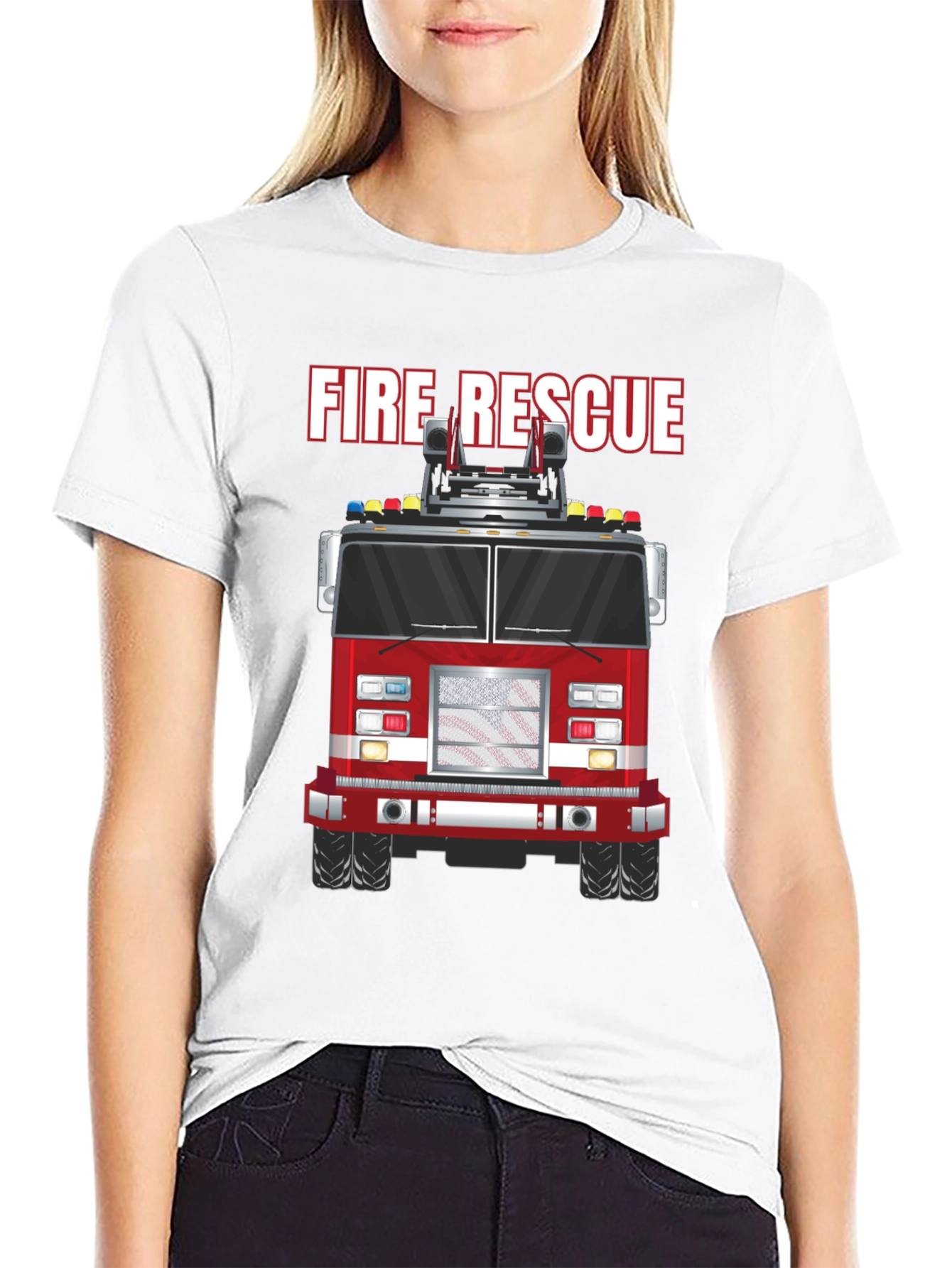 Fire Rescue Truck Graphic Tee