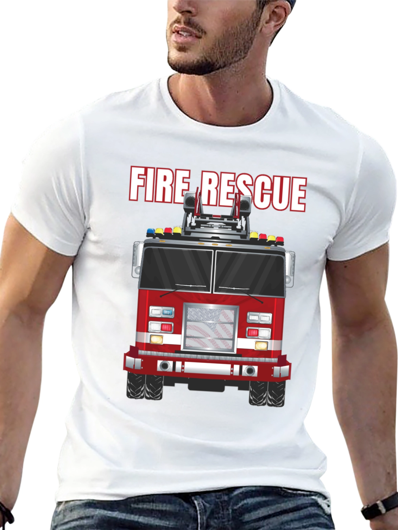 Fire Rescue Truck Graphic Tee