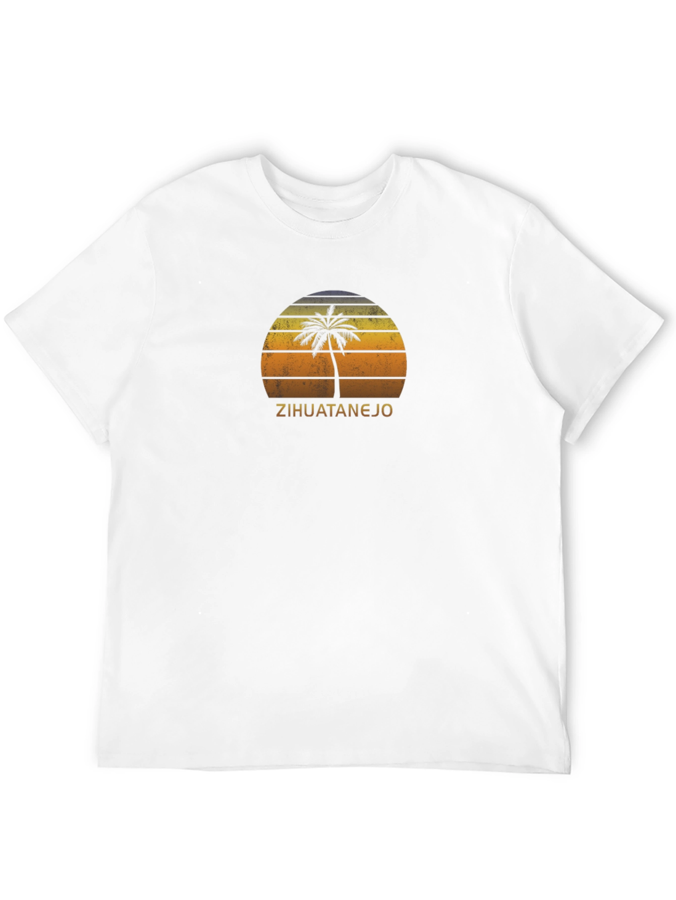 Zihuatanejo Palm Tree Sunset T-Shirt