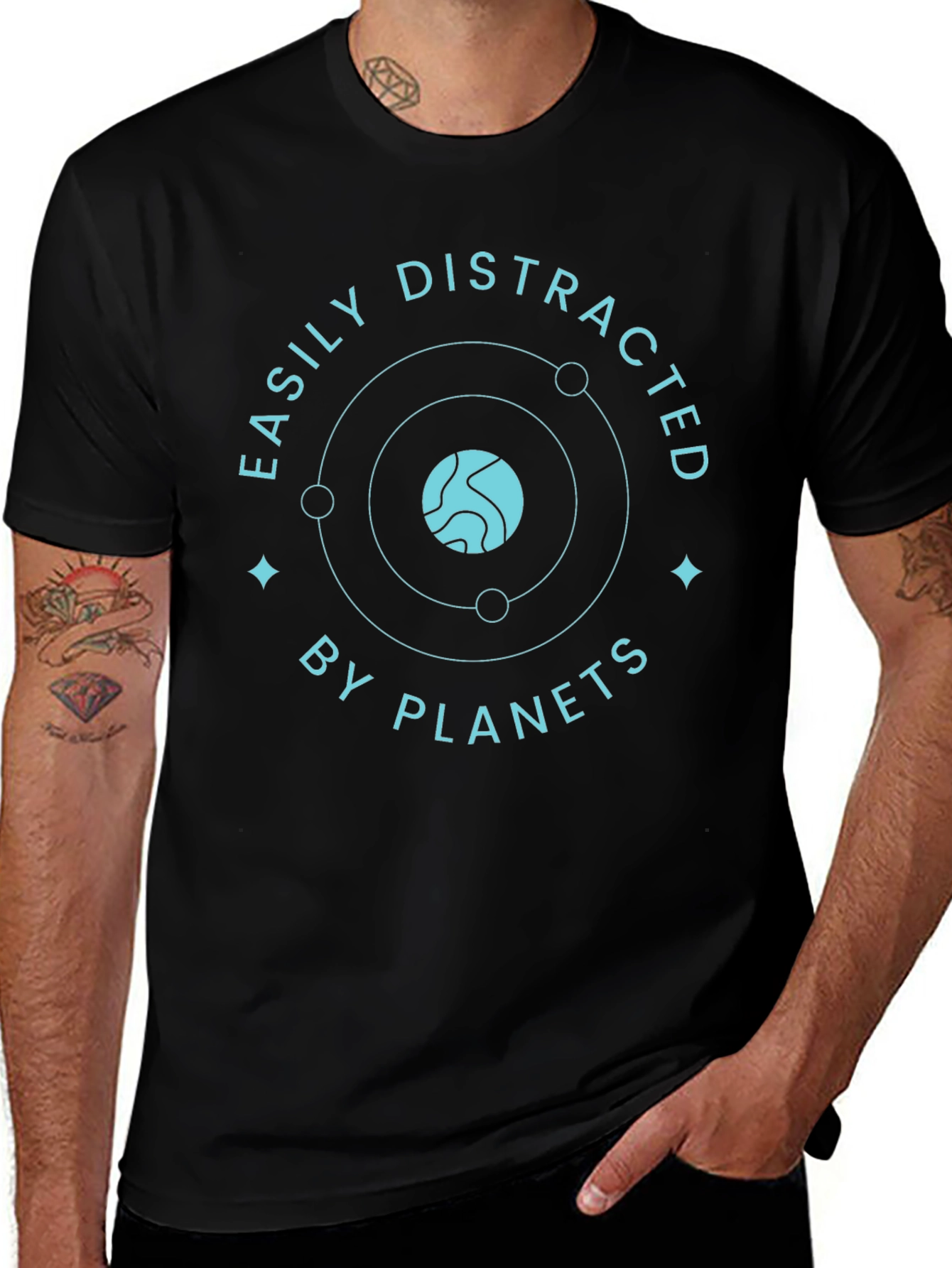 Easily Distracted By Planets Graphic Tee